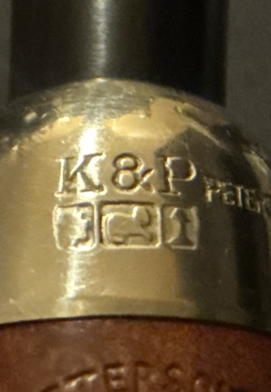 Peterson Standard System 307 Extra-Large Bent Nickel Mount Made in Republic of Ireland Estate Pipe 17
