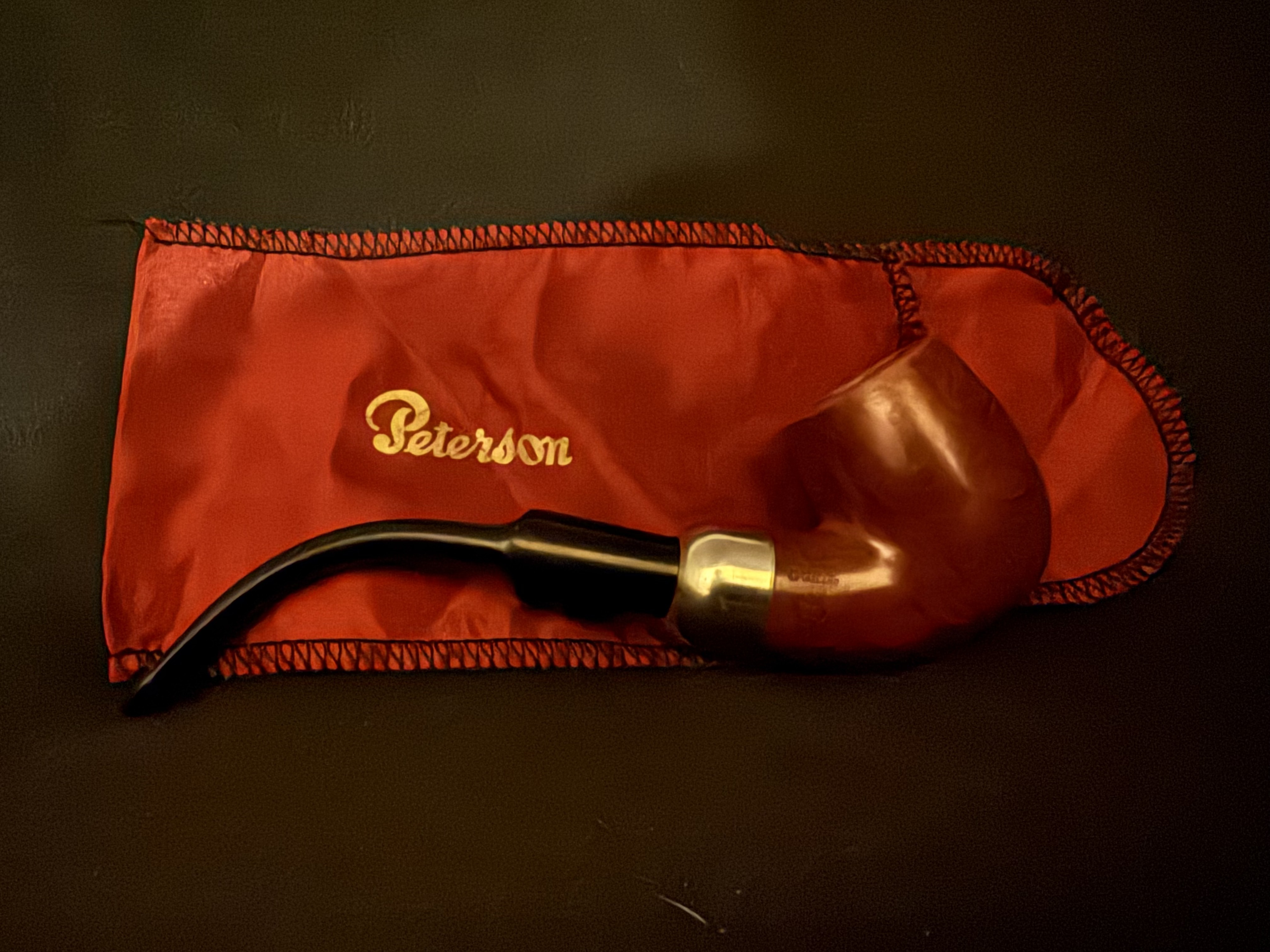 Peterson Standard System 307 Extra-Large Bent Nickel Mount Made in Republic of Ireland Estate Pipe 18