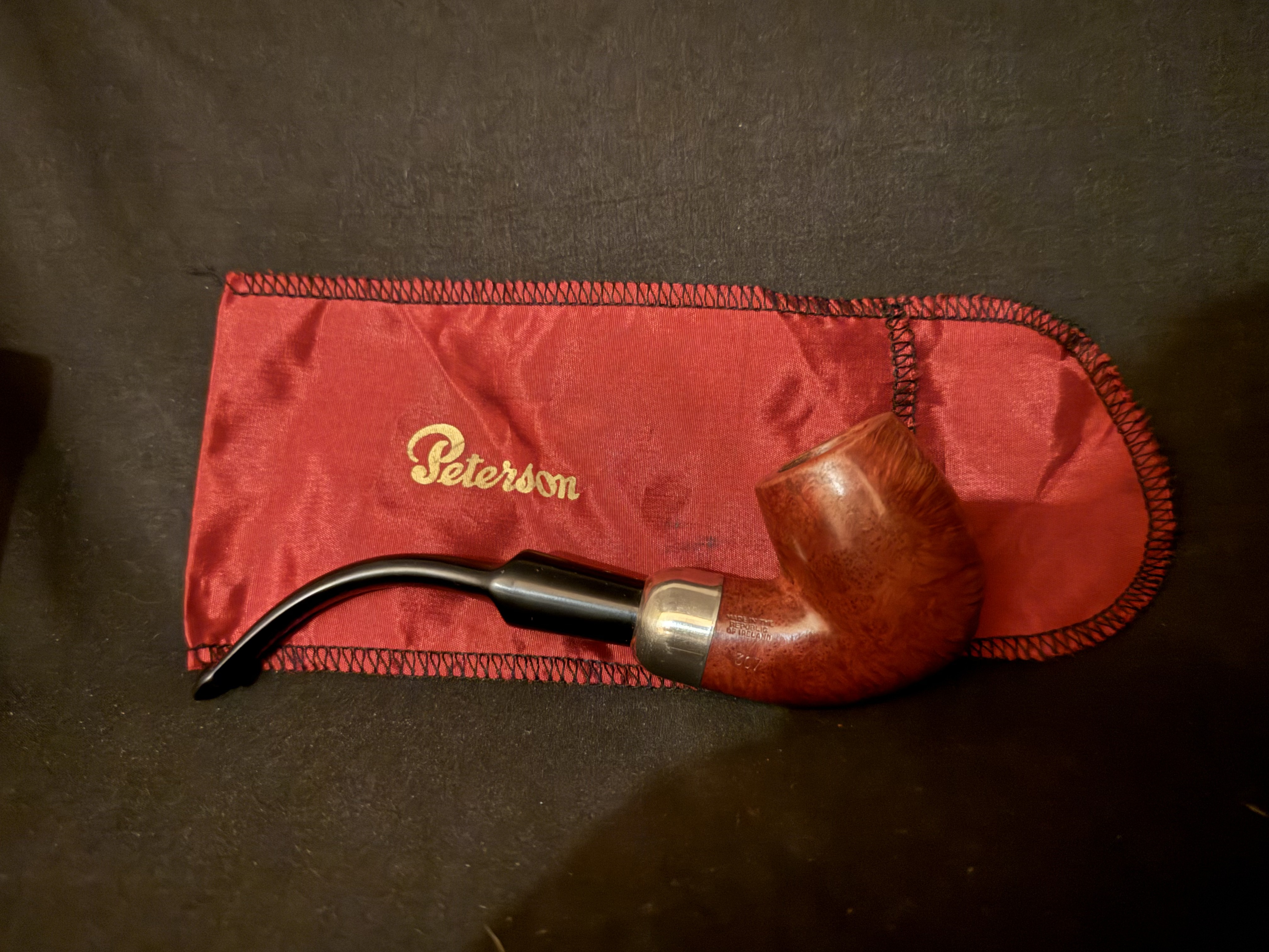 Peterson Standard System 307 Extra-Large Bent Nickel Mount Made in Republic of Ireland Estate Pipe 19