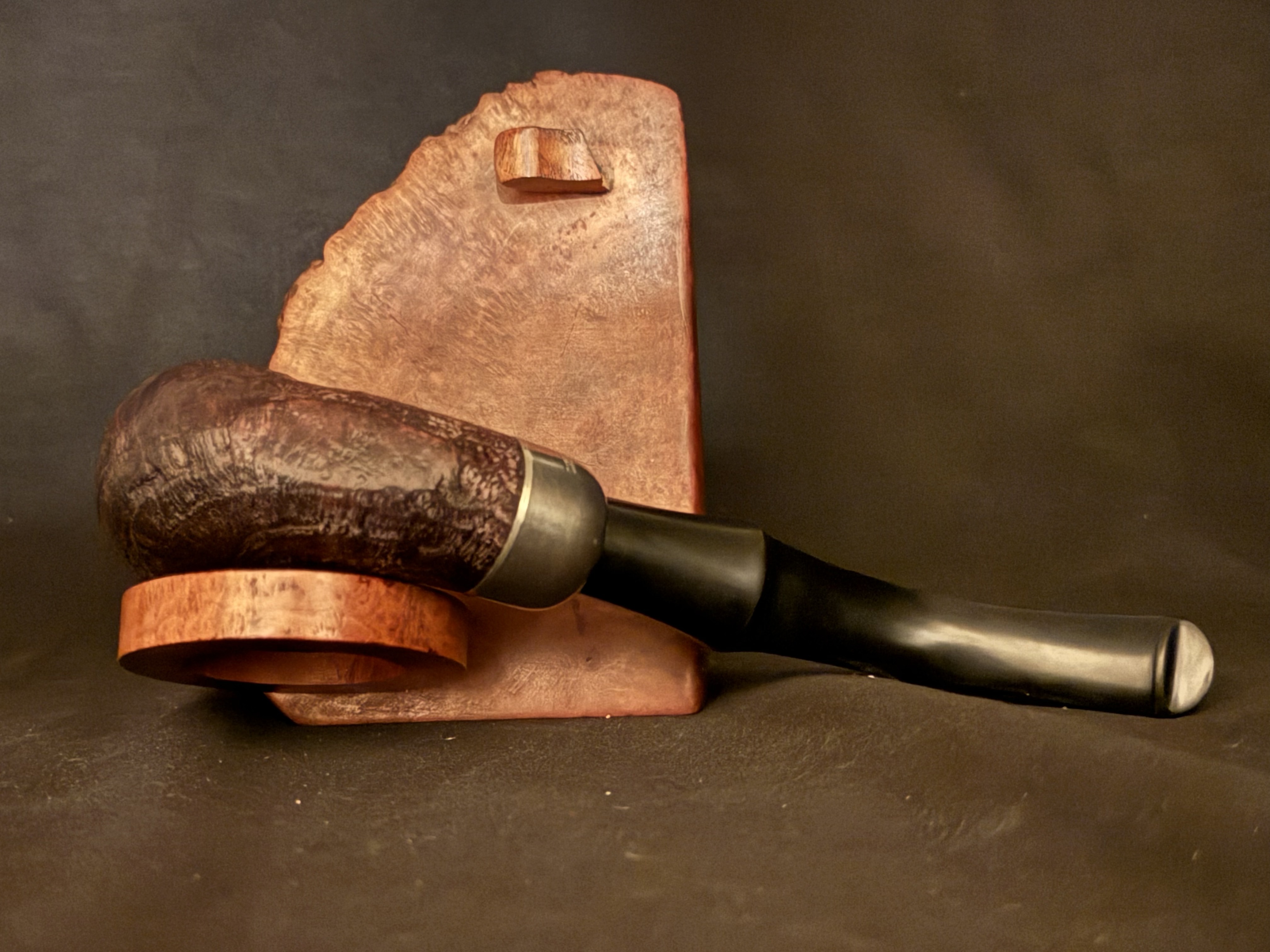 Peterson's System 312 Large Bent Billiard, Brown Sandblast, Made in the Republic of Ireland, Tapered Vulcanite P-Lip Stem, 9mm Filter 6