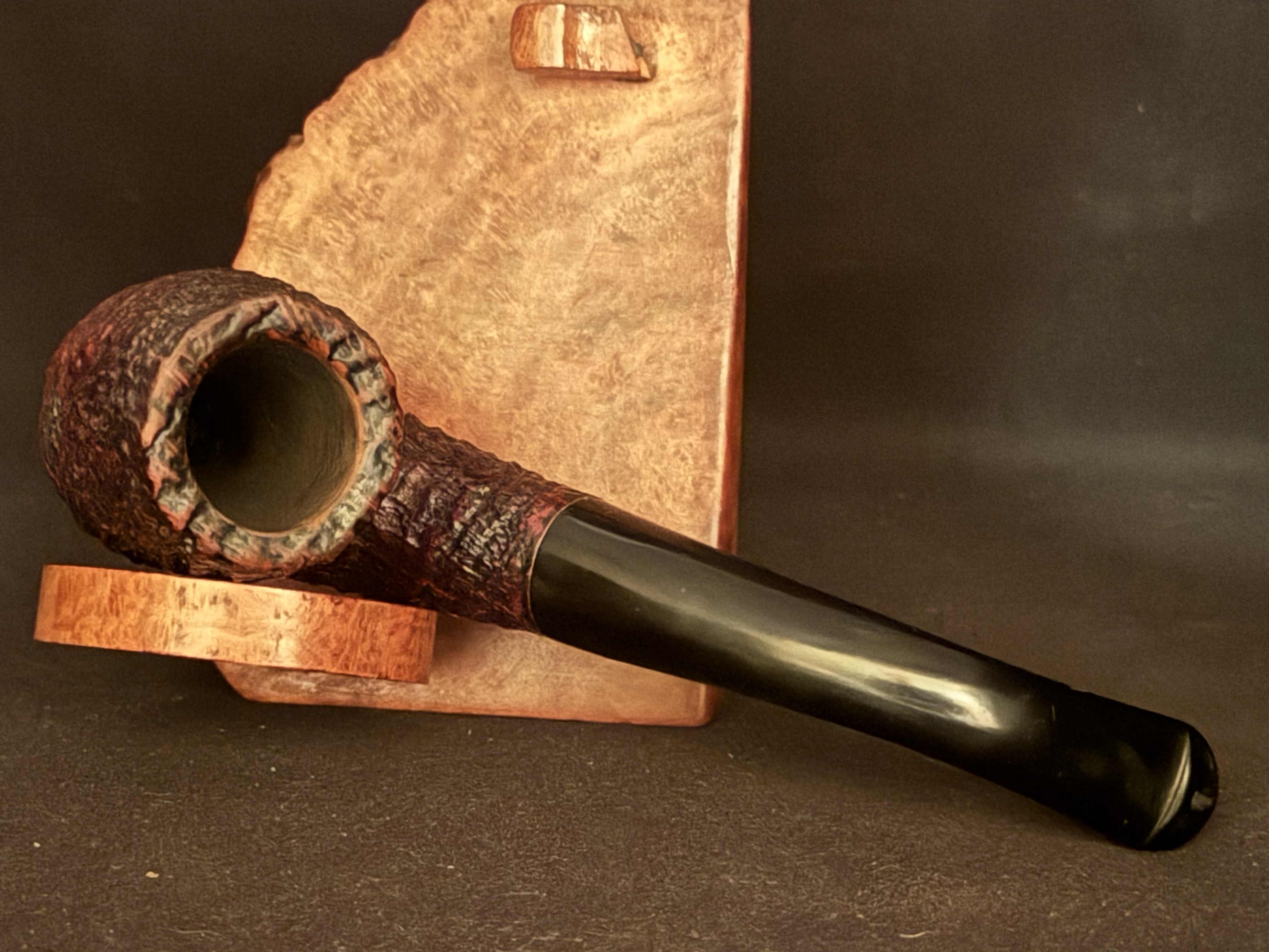Piccadilly 78 Sandblast Bent Billiard Estate Pipe - Vulcanite Tapered Stem, P-Lip Mouthpiece 5