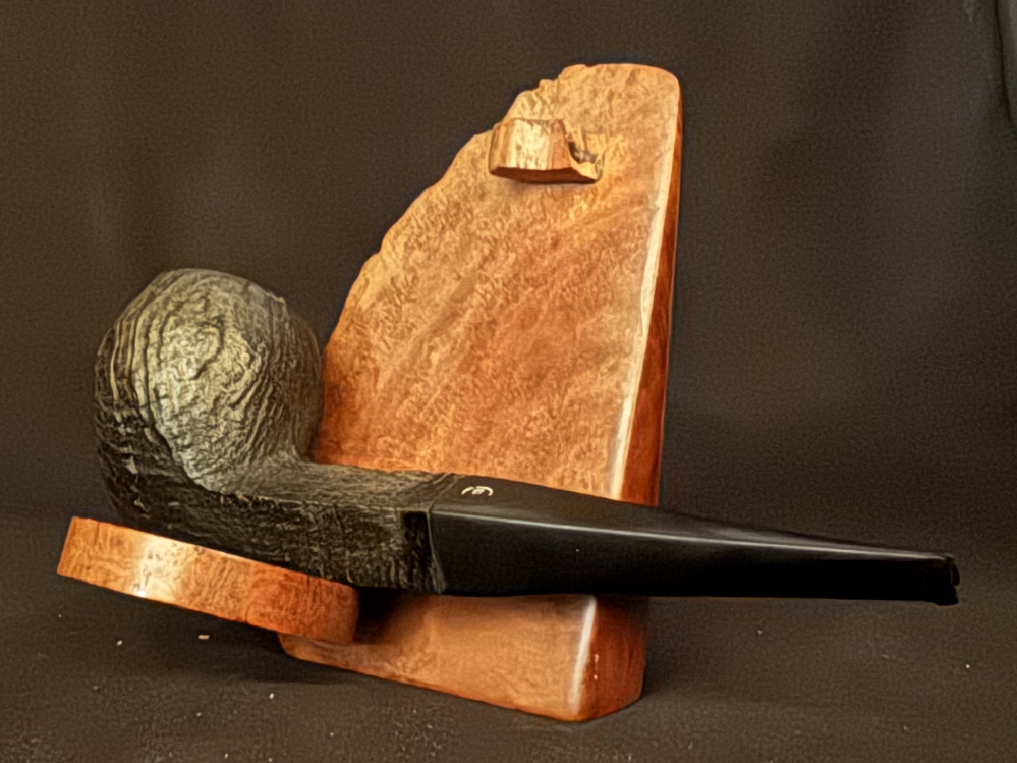Pipe Europe 21/9 Sandblast Straight Bulldog Estate Pipe with Diamond Vulcanite Stem 7