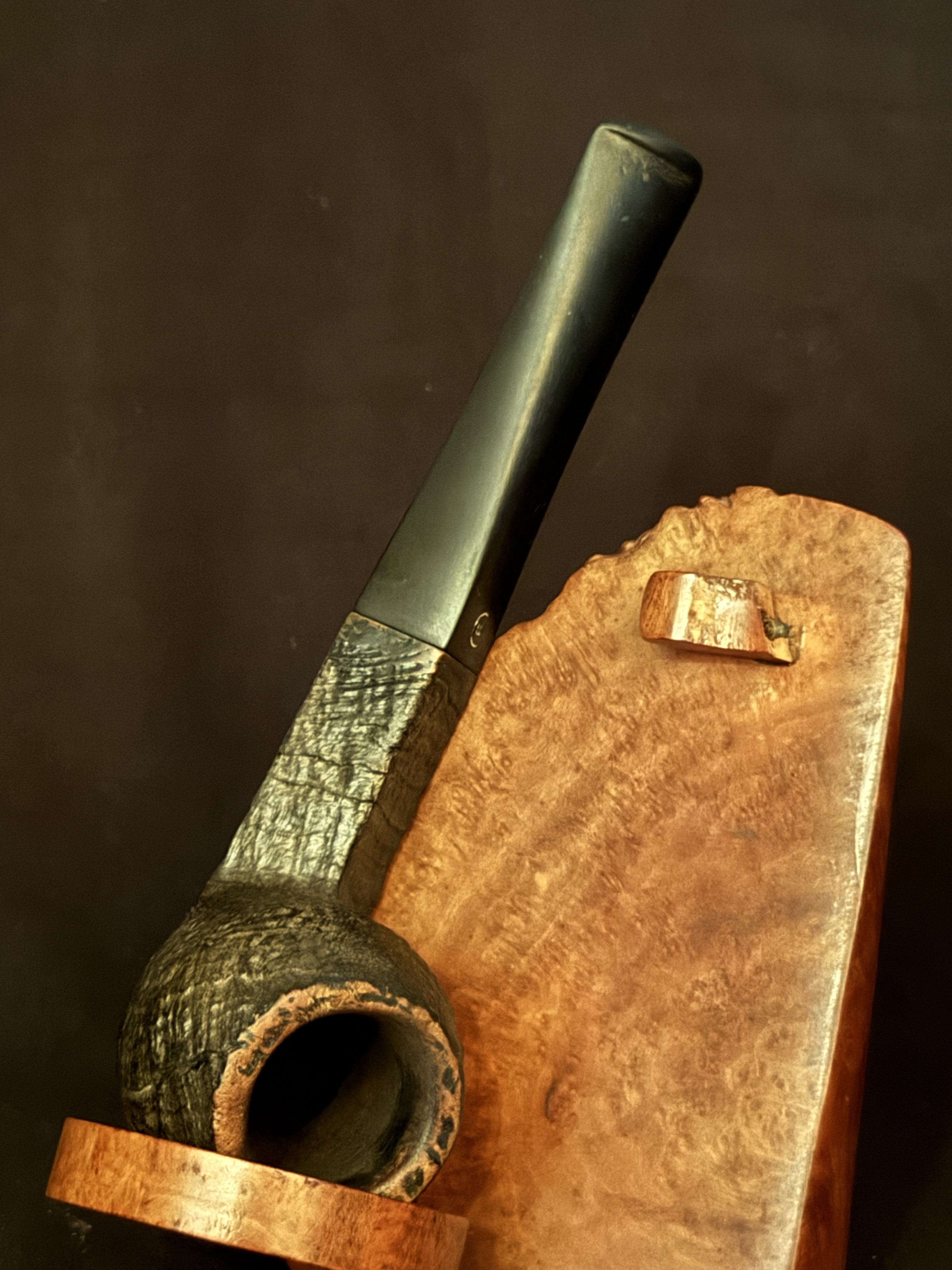 Pipe Europe 21/9 Sandblast Straight Bulldog Estate Pipe with Diamond Vulcanite Stem 2