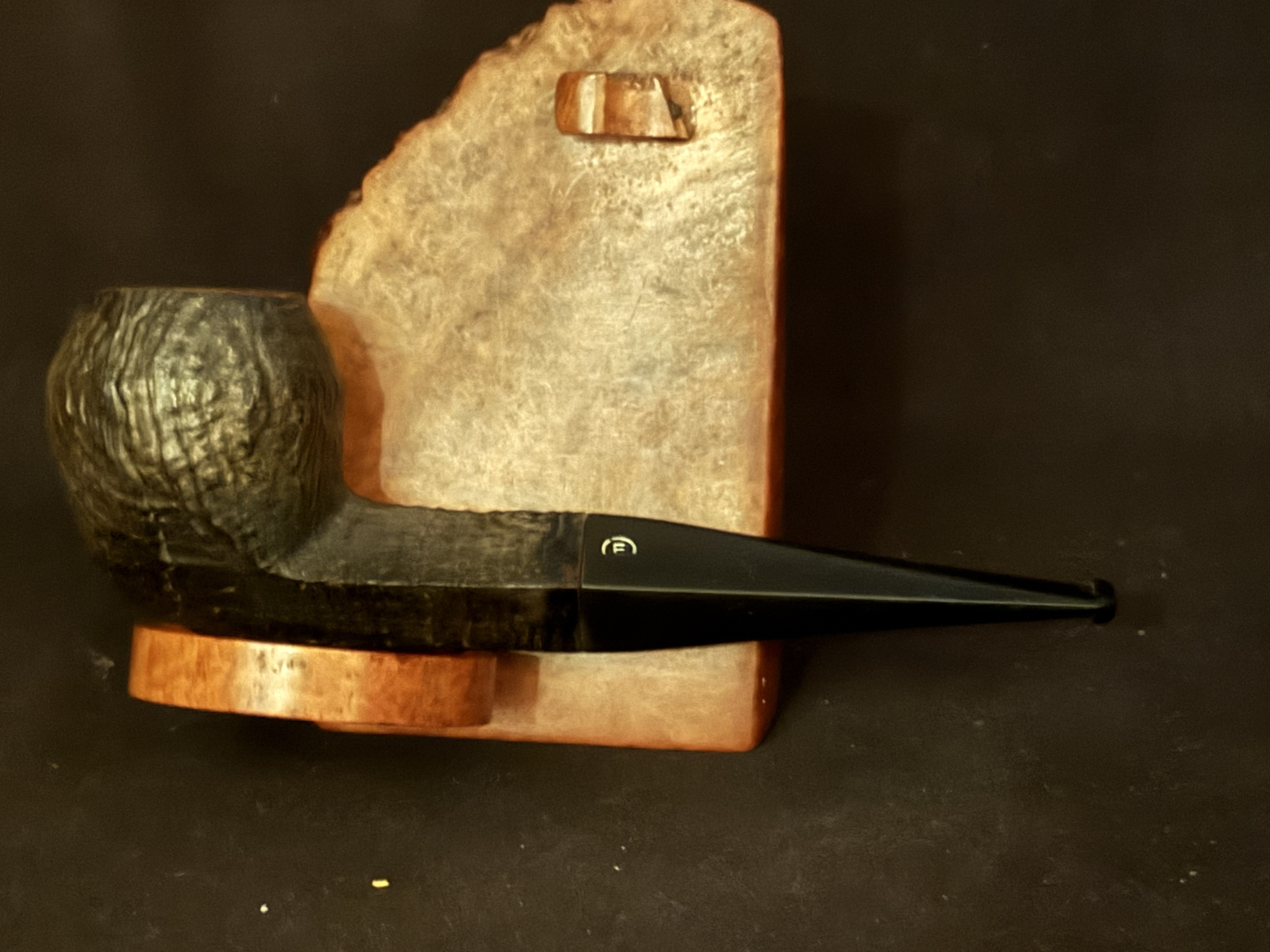 Pipe Europe 21/9 Sandblast Straight Bulldog Estate Pipe with Diamond Vulcanite Stem 3