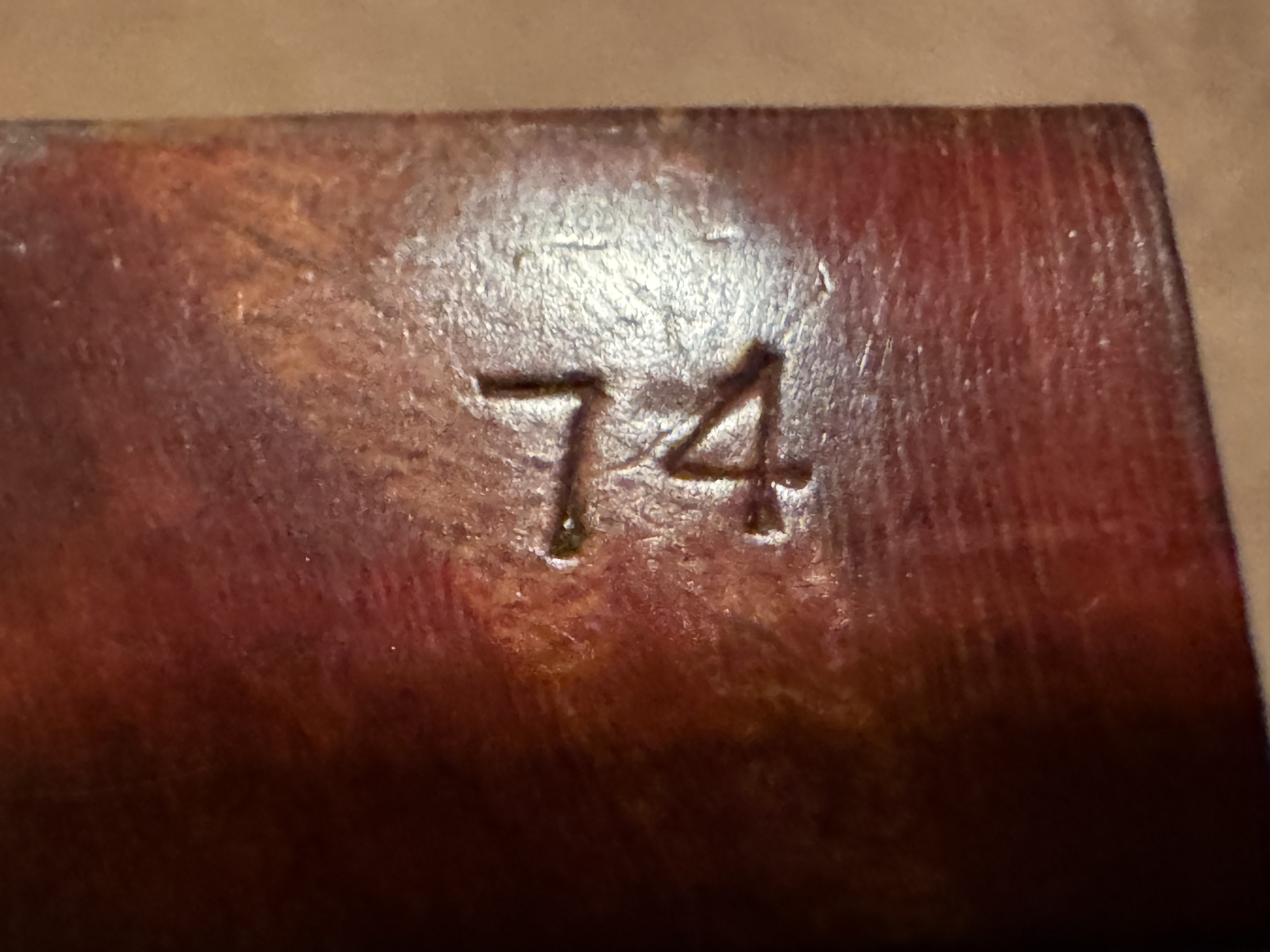 Premier 74 Made in England Smooth Paneled Billiard - Vulcanite Fishtail Stem Estate Pipe SKU 039 12