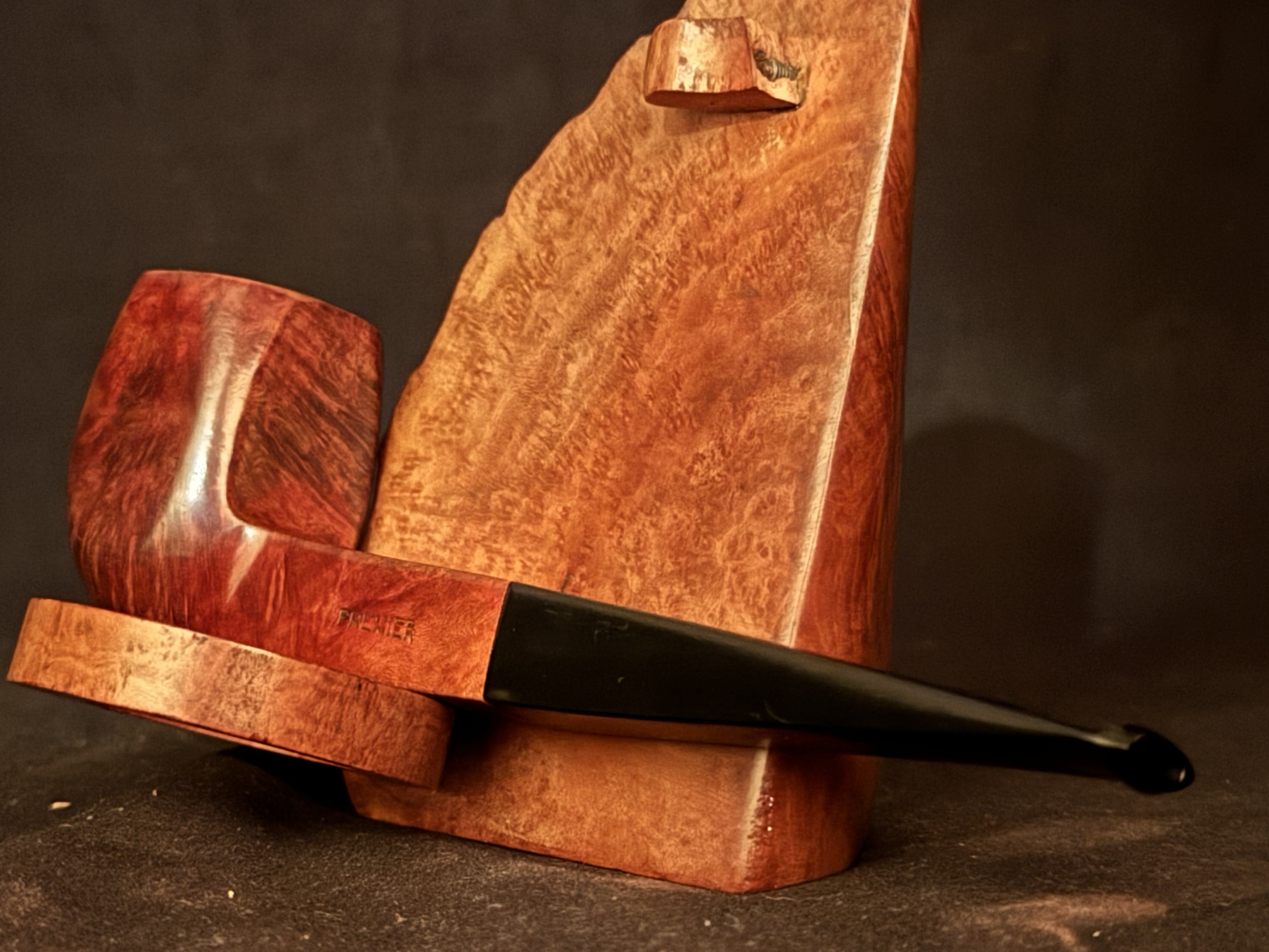 Premier 74 Made in England Smooth Paneled Billiard - Vulcanite Fishtail Stem Estate Pipe SKU 039 9