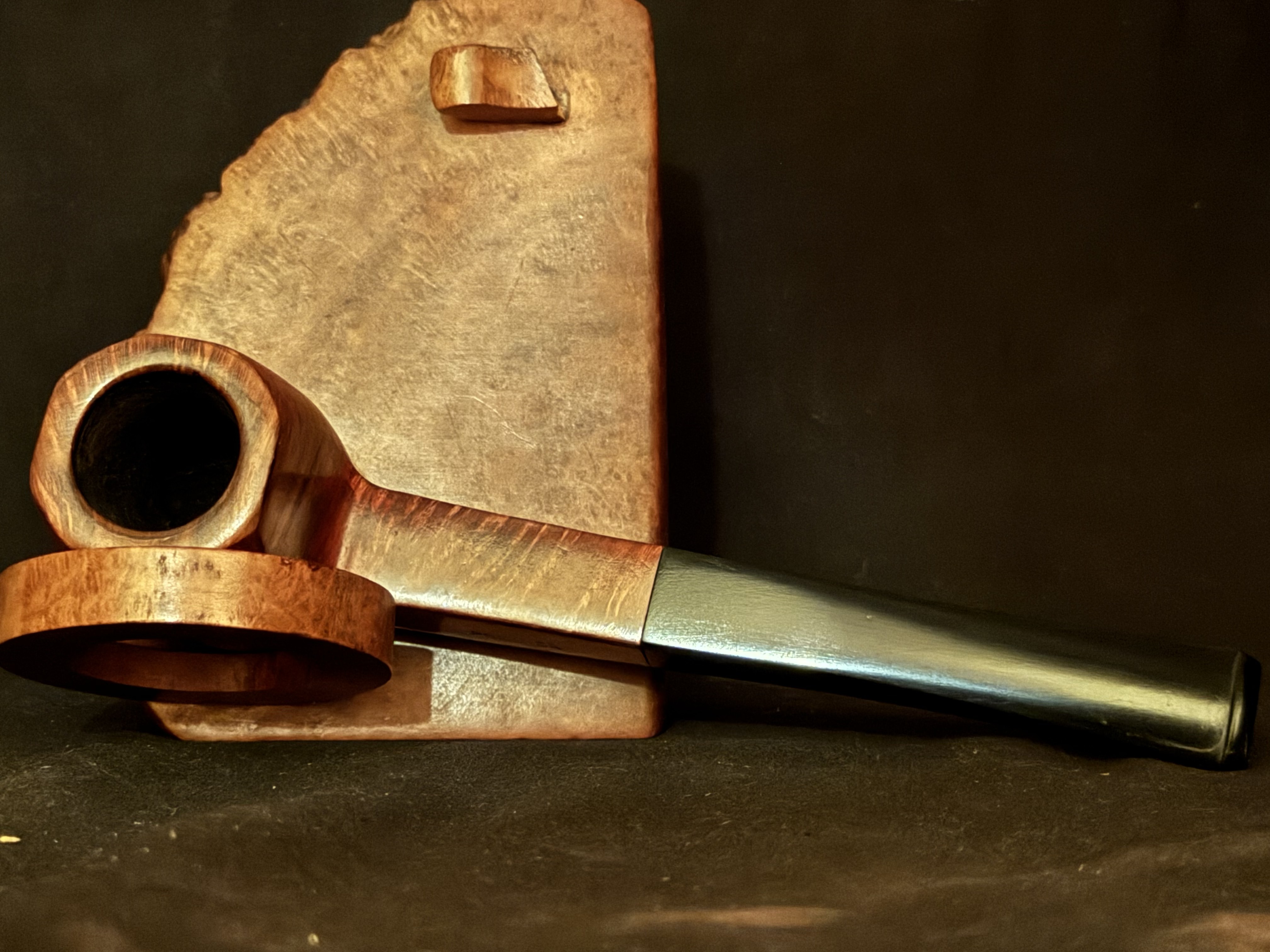 Premier 74 Made in England Smooth Paneled Billiard - Vulcanite Fishtail Stem Estate Pipe SKU 039 5