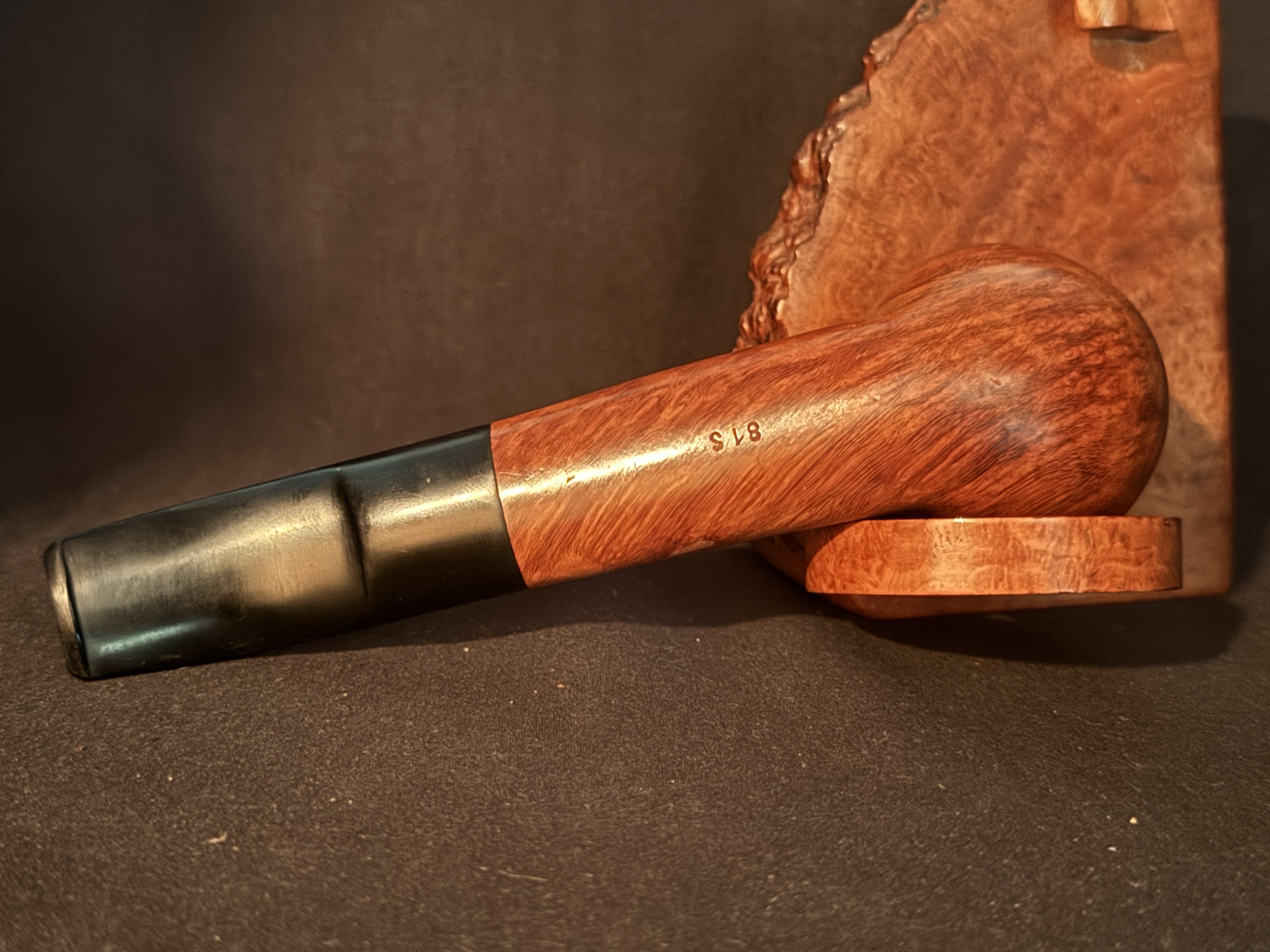 Prince of Wales DEluxe (81 S) Smooth Straight Apple Pot Oval Shank Unsmoked Estate Pipe 6