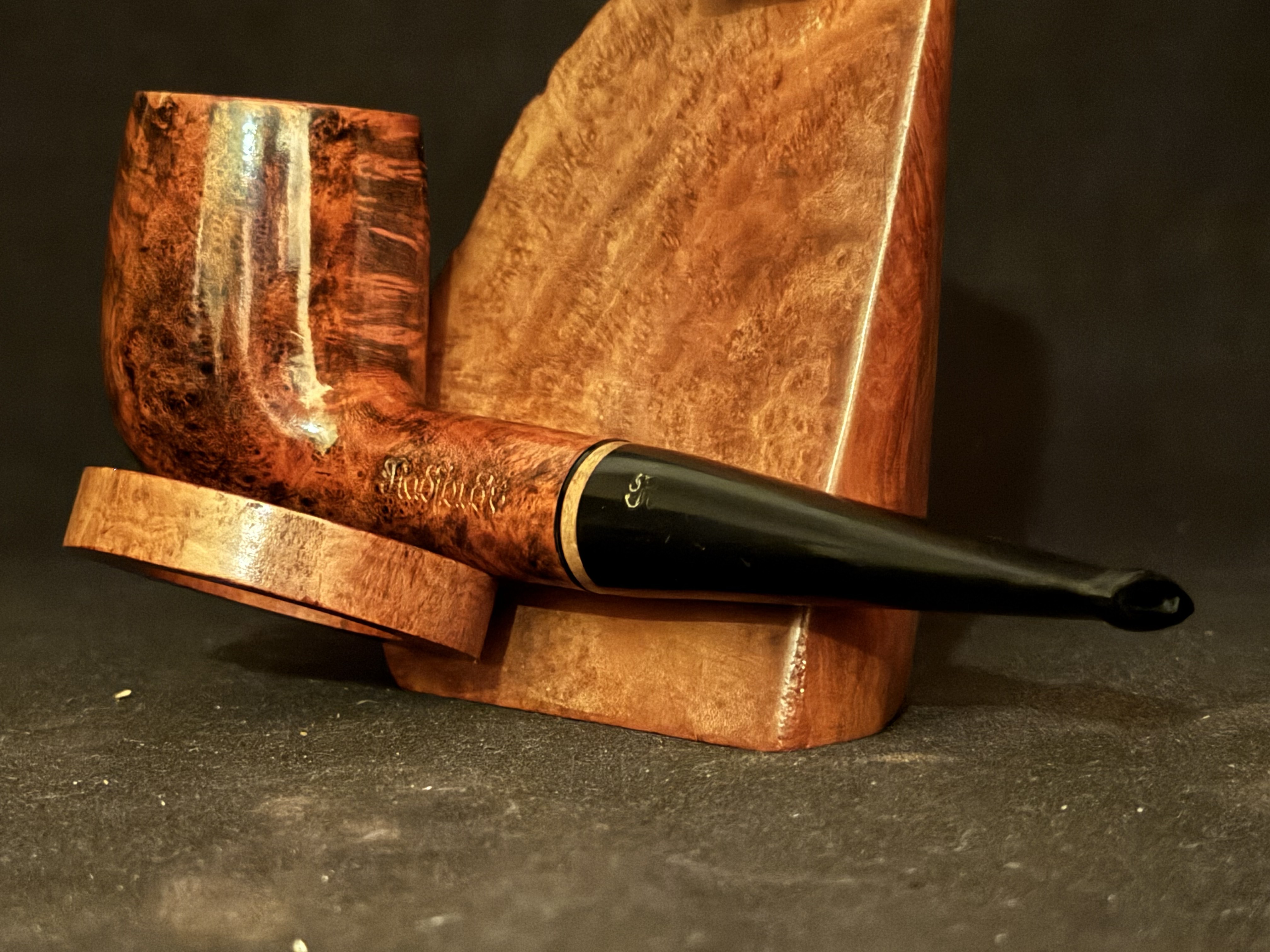 Radford 503 Smooth Straight Billiard Estate Pipe - Vulcanite Fishtail Stem, 9mm Filter 8