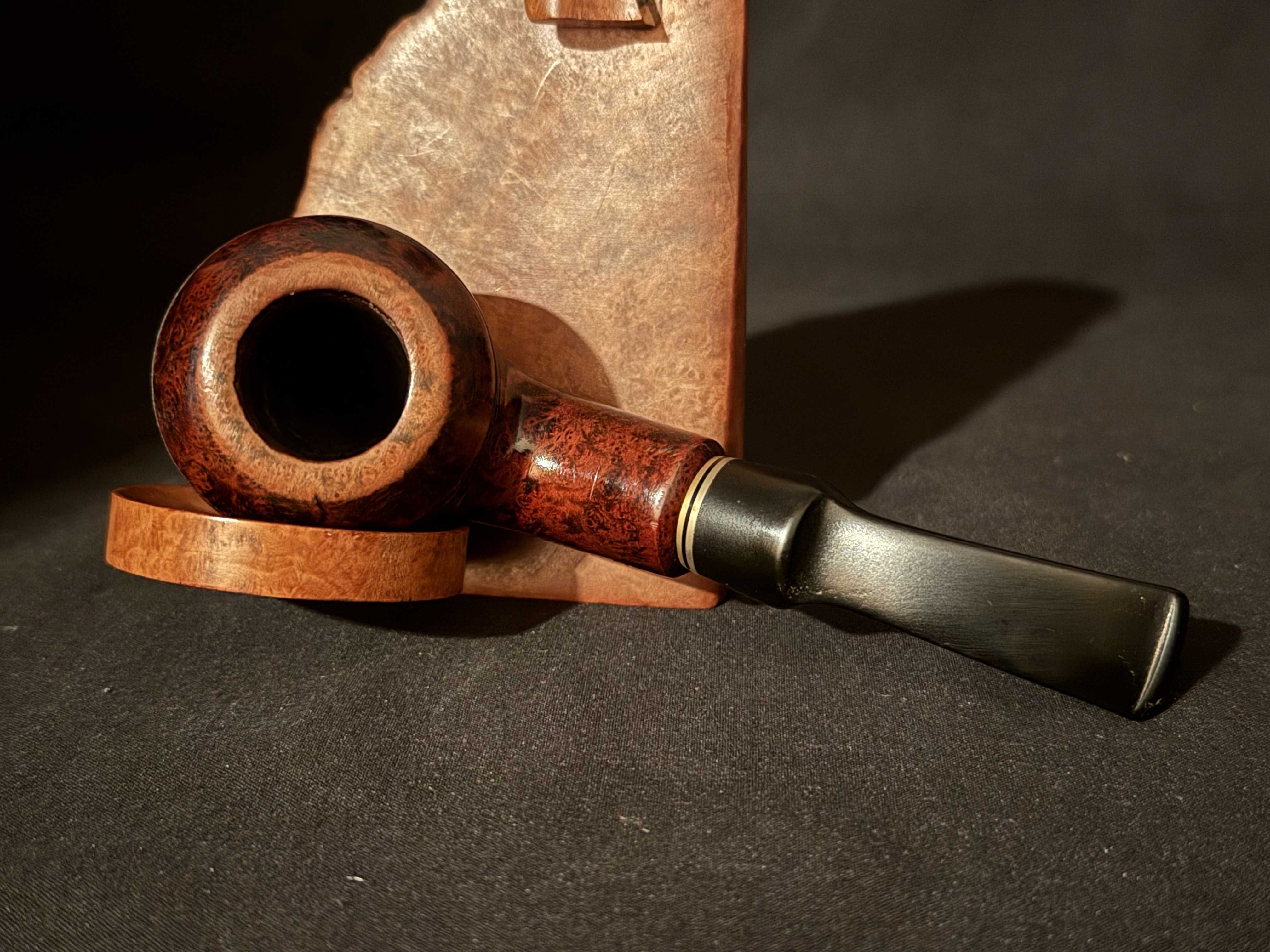 Radford 805 Red Smooth Bent Rhodesian Estate Pipe - Vulcanite Saddle Stem 5