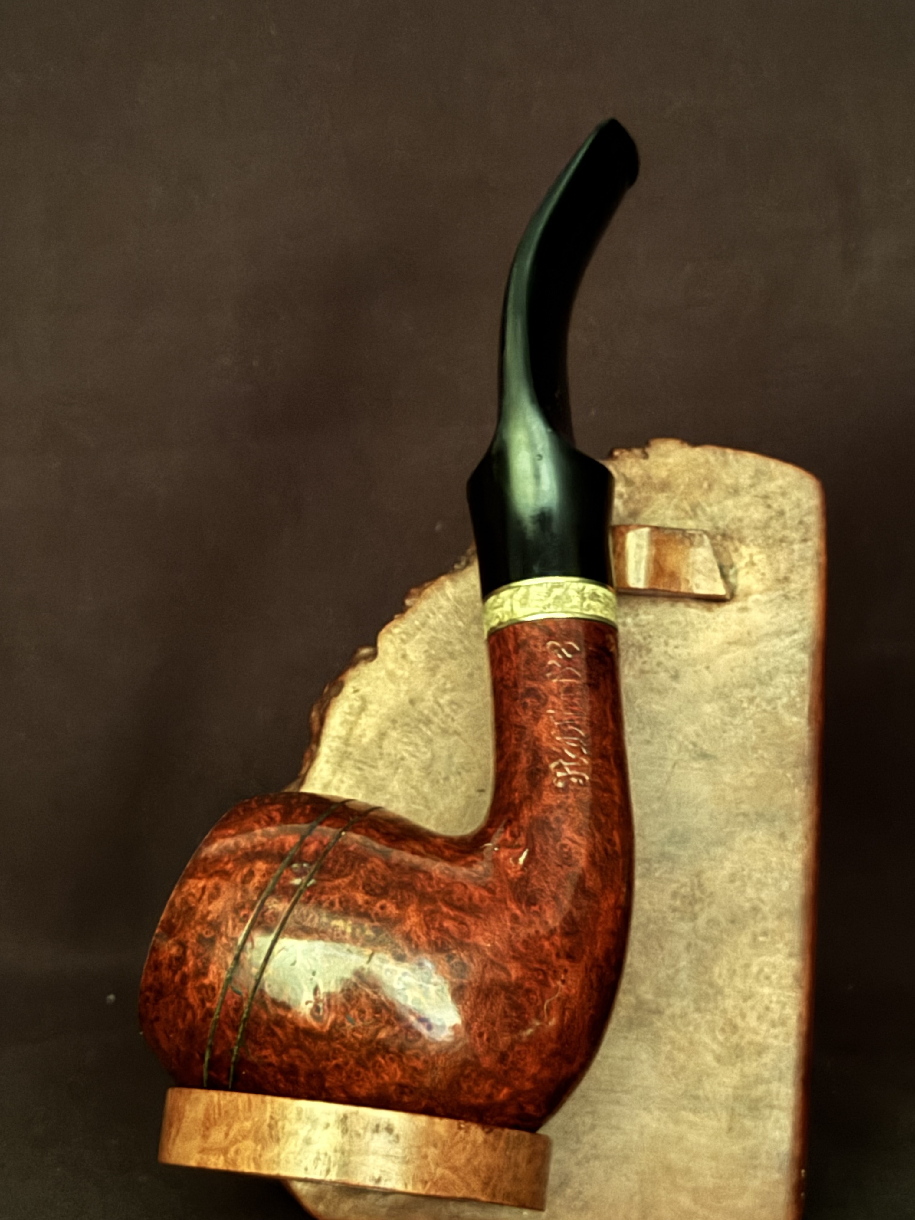 Radford Bent Rhodesian Smooth Reddish Briar Estate Pipe 9mm Filter 8
