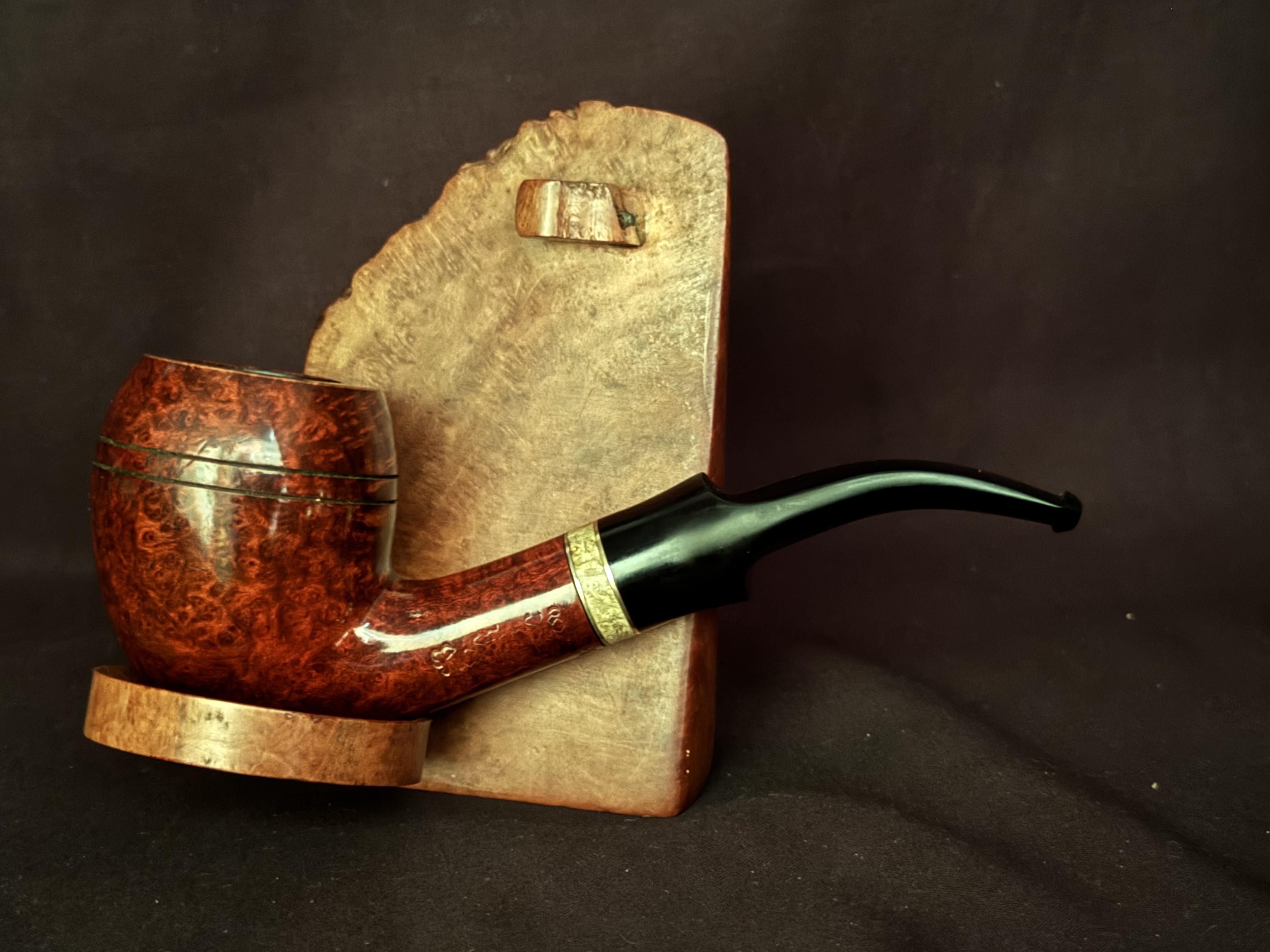 Radford Bent Rhodesian Smooth Reddish Briar Estate Pipe 9mm Filter 10