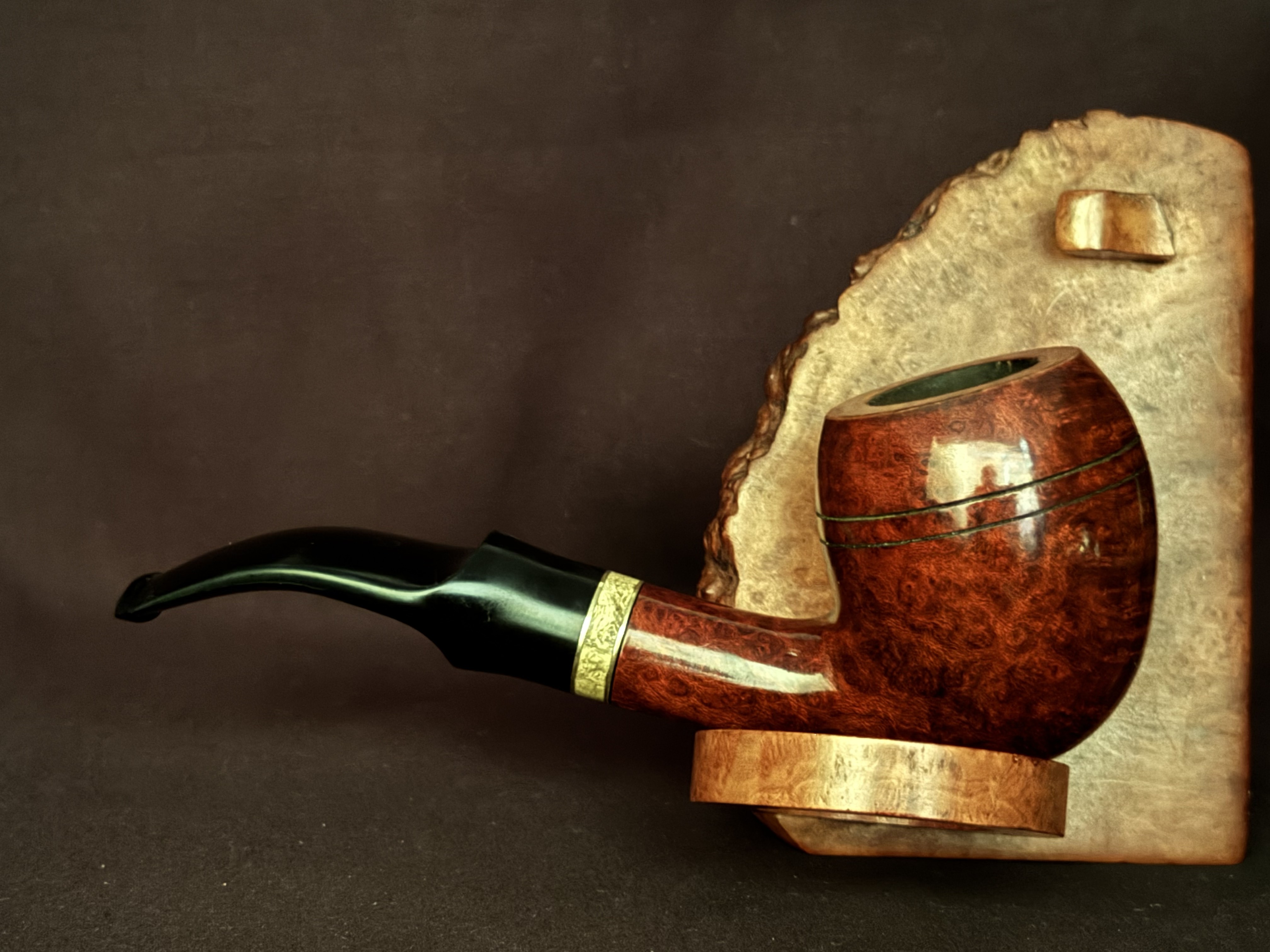 Radford Bent Rhodesian Smooth Reddish Briar Estate Pipe 9mm Filter 11