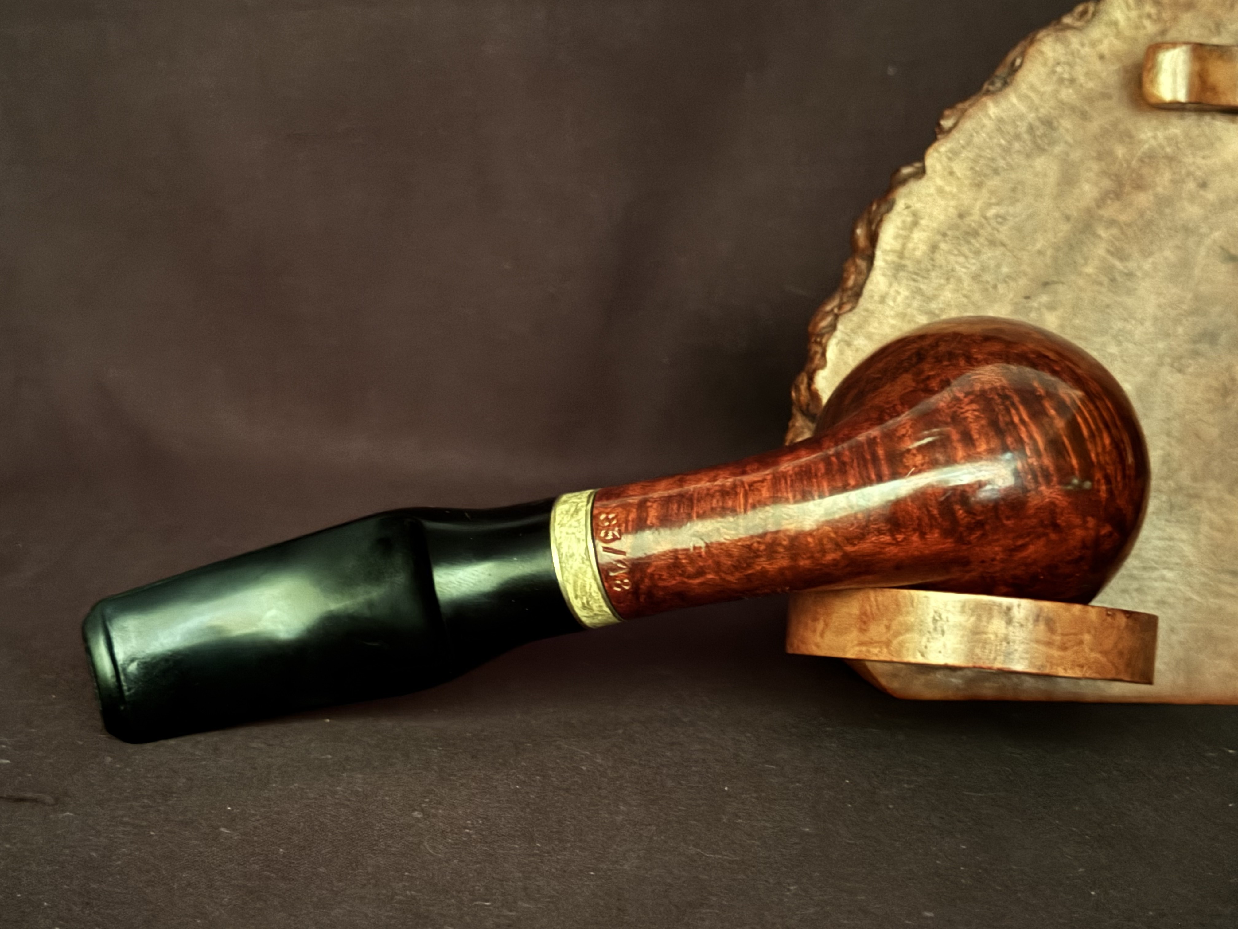 Radford Bent Rhodesian Smooth Reddish Briar Estate Pipe 9mm Filter 4
