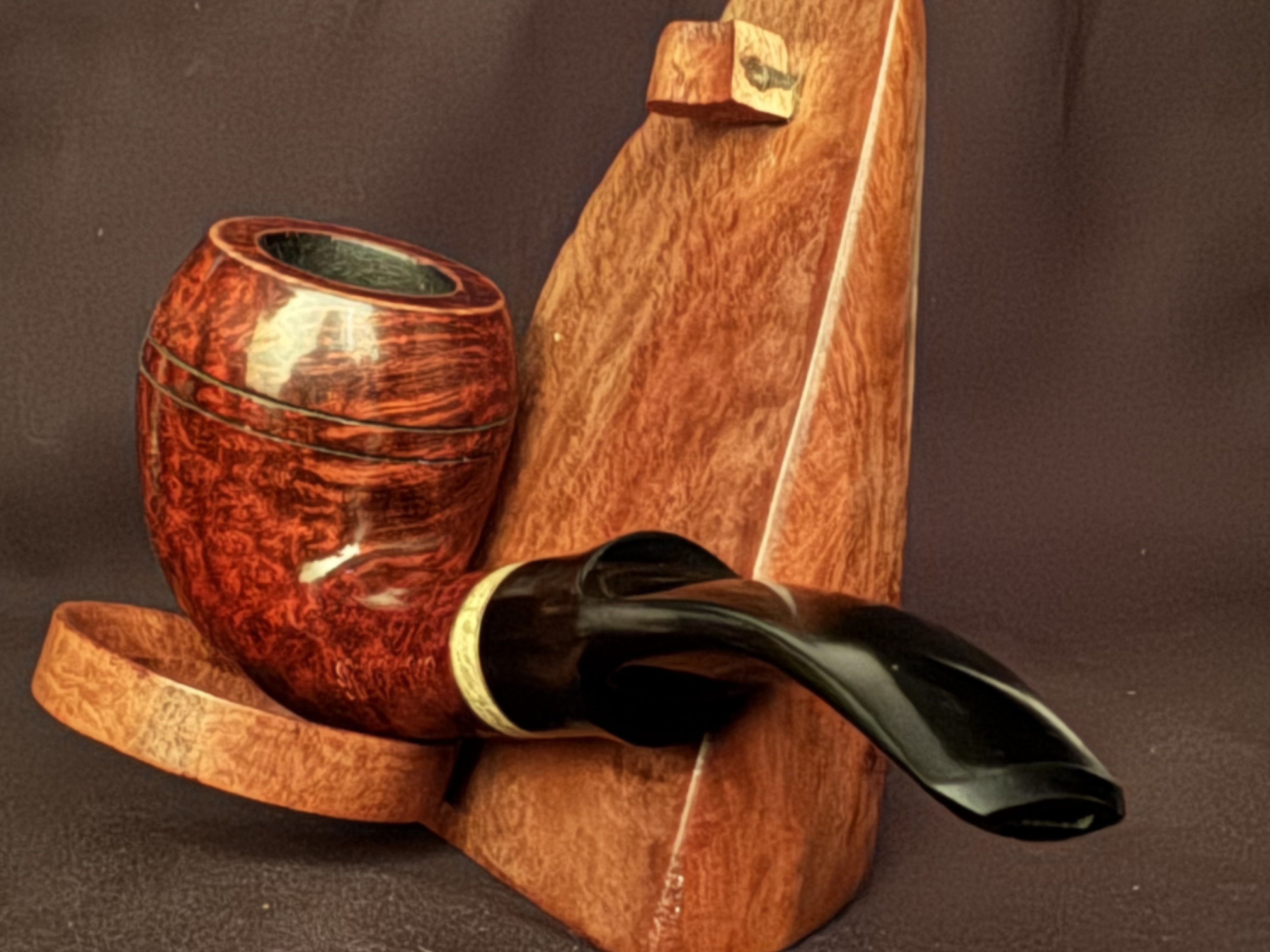 Radford Bent Rhodesian Smooth Reddish Briar Estate Pipe 9mm Filter 6