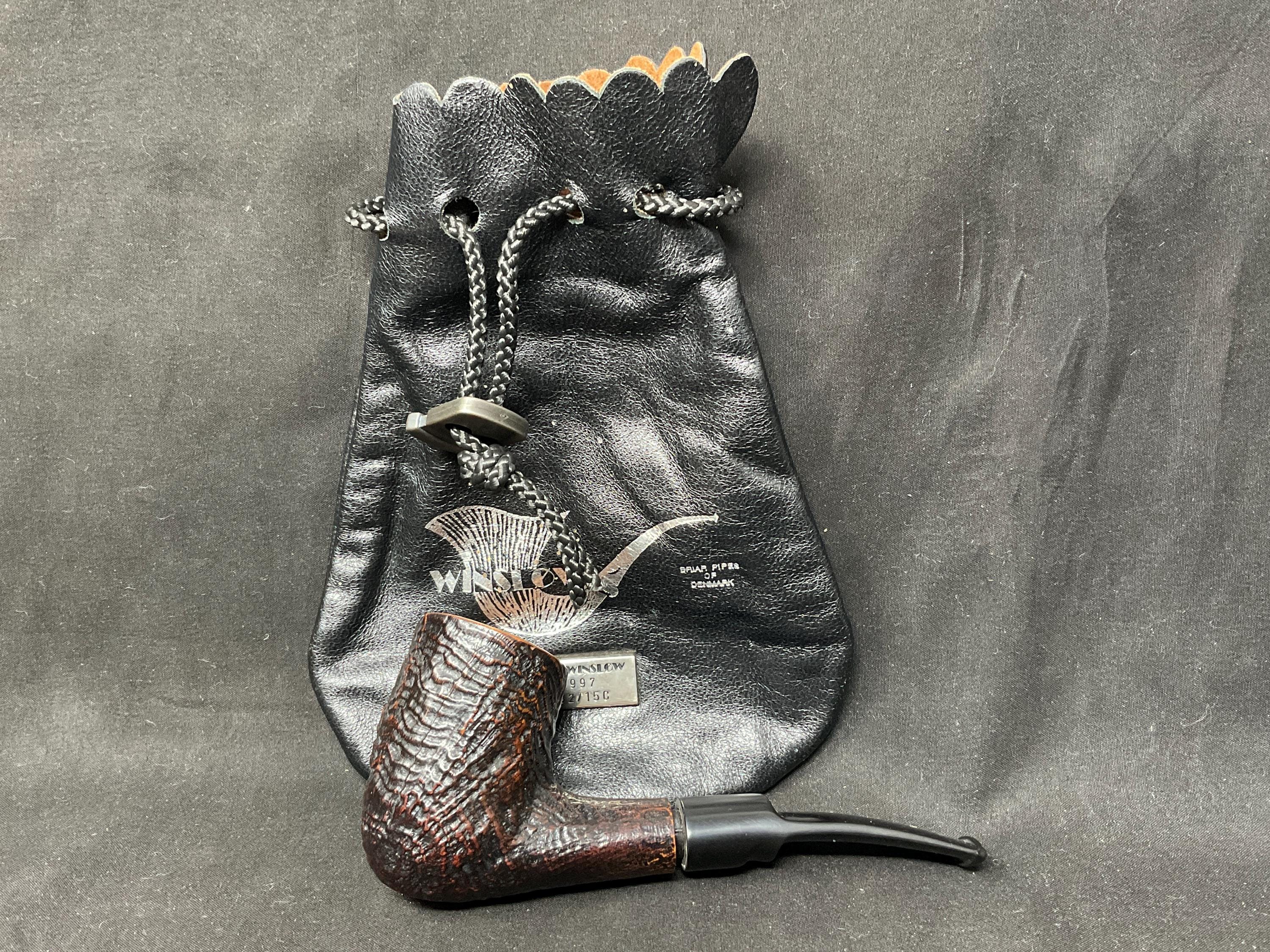 Rare Savinelli Autograph G Series Pipe: Giancarlo's Dark Sandblast Freehand Collectible