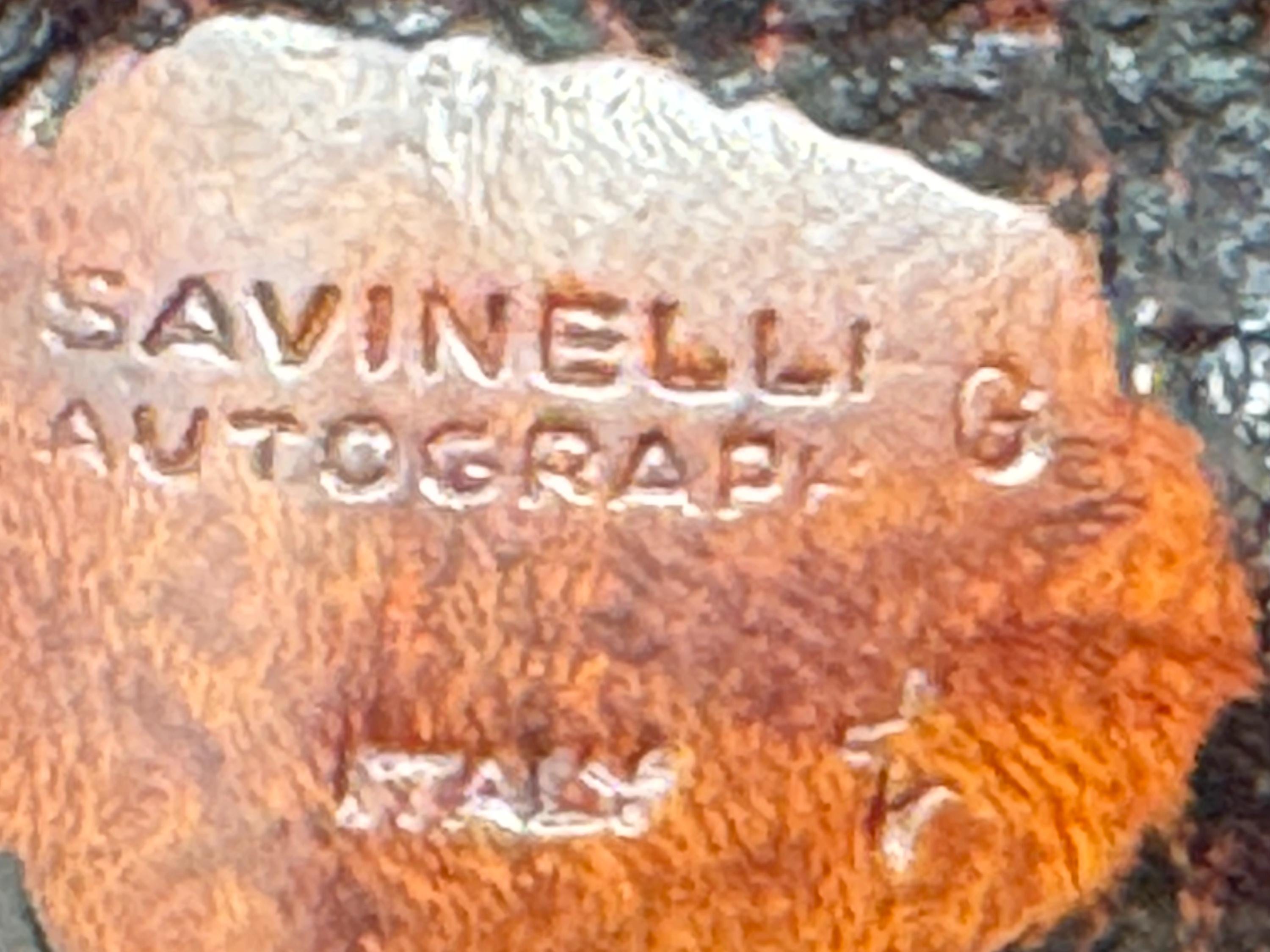 Rare Savinelli Autograph G Series Pipe: Giancarlo's Dark Sandblast Freehand Collectible 6