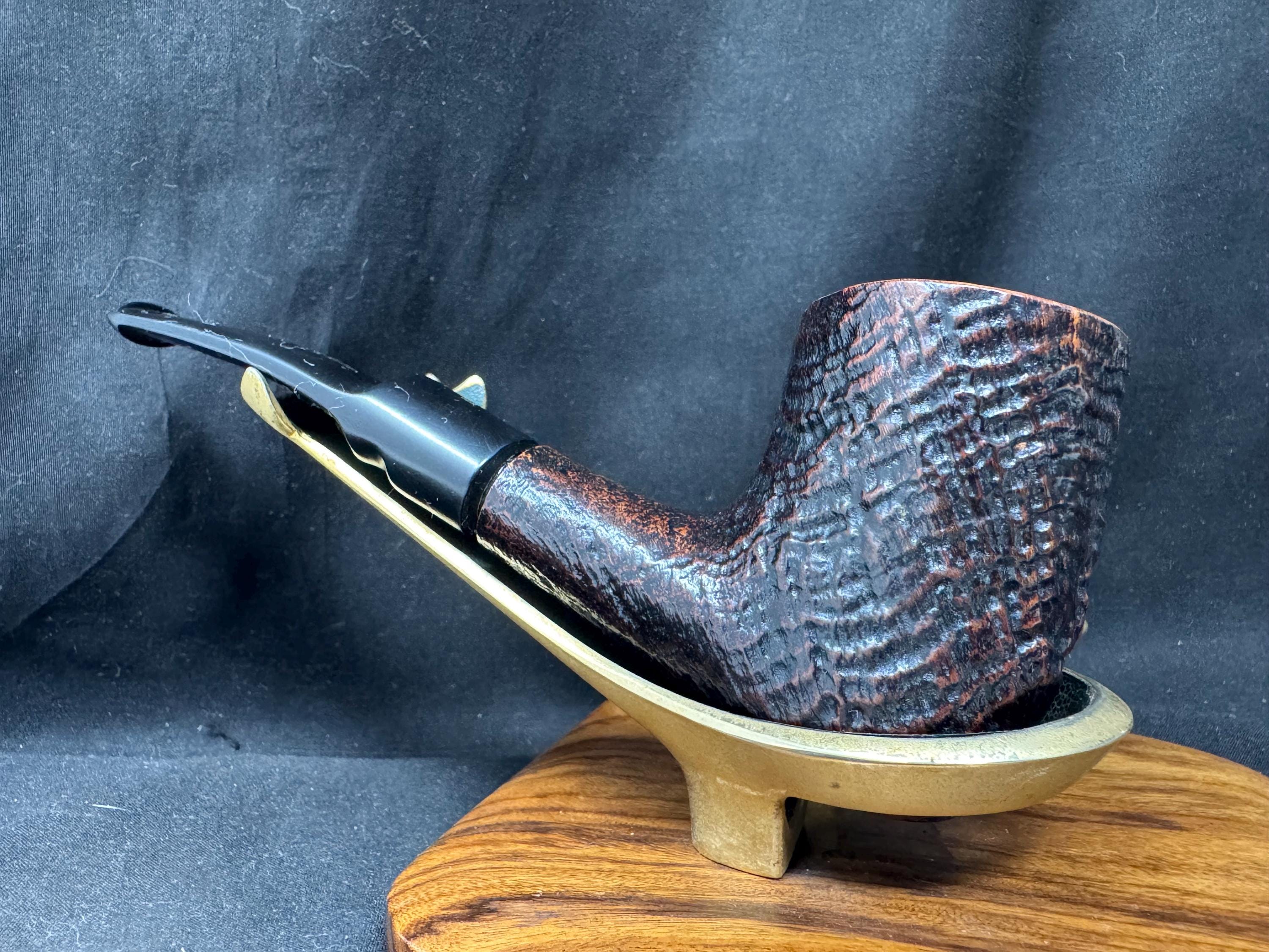 Rare Savinelli Autograph G Series Pipe: Giancarlo's Dark Sandblast Freehand Collectible 8