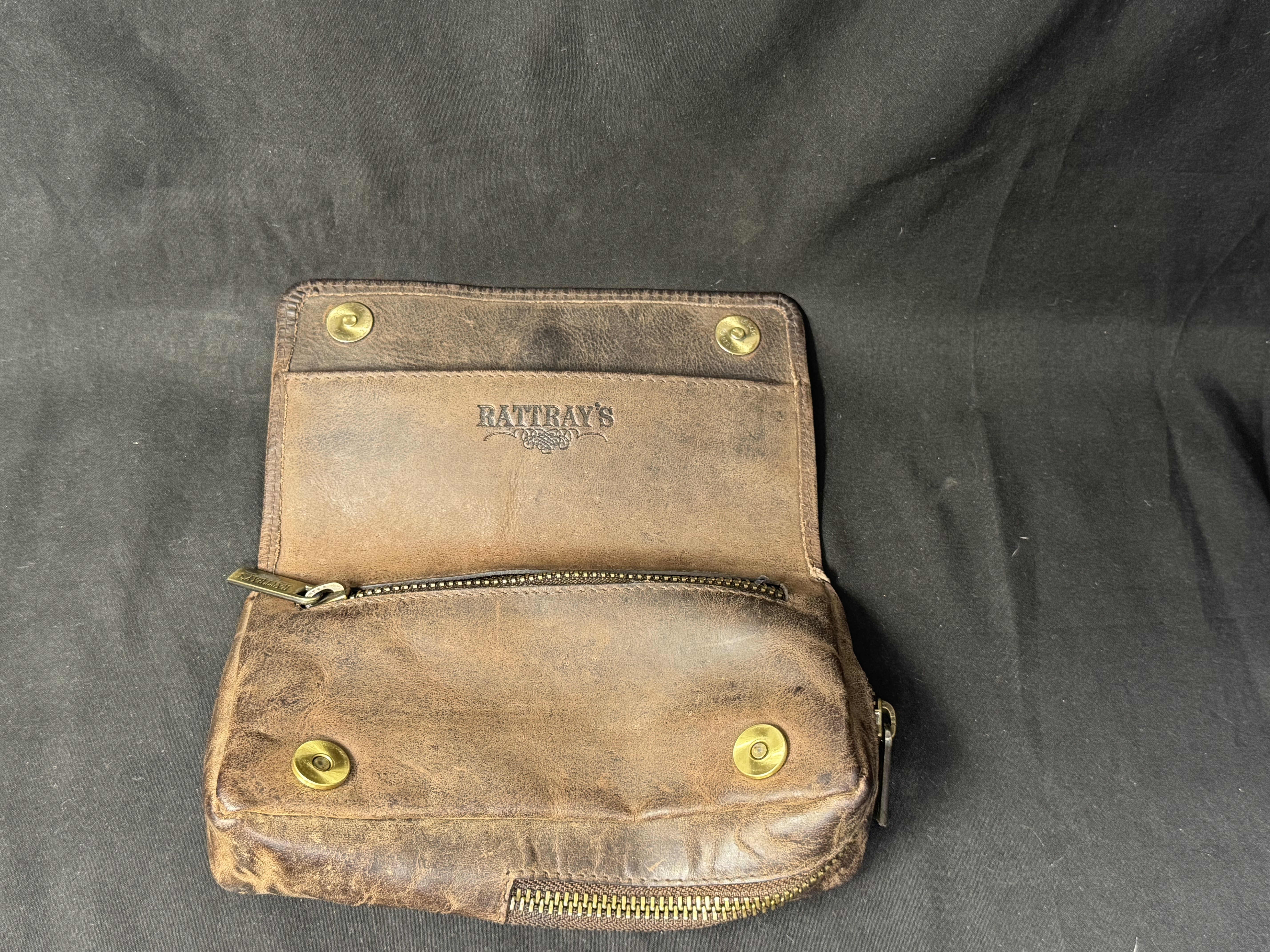Rattray's Leather Pipe Bag Estate Tobacco Organizer 1-Pipe Compact Kit 4
