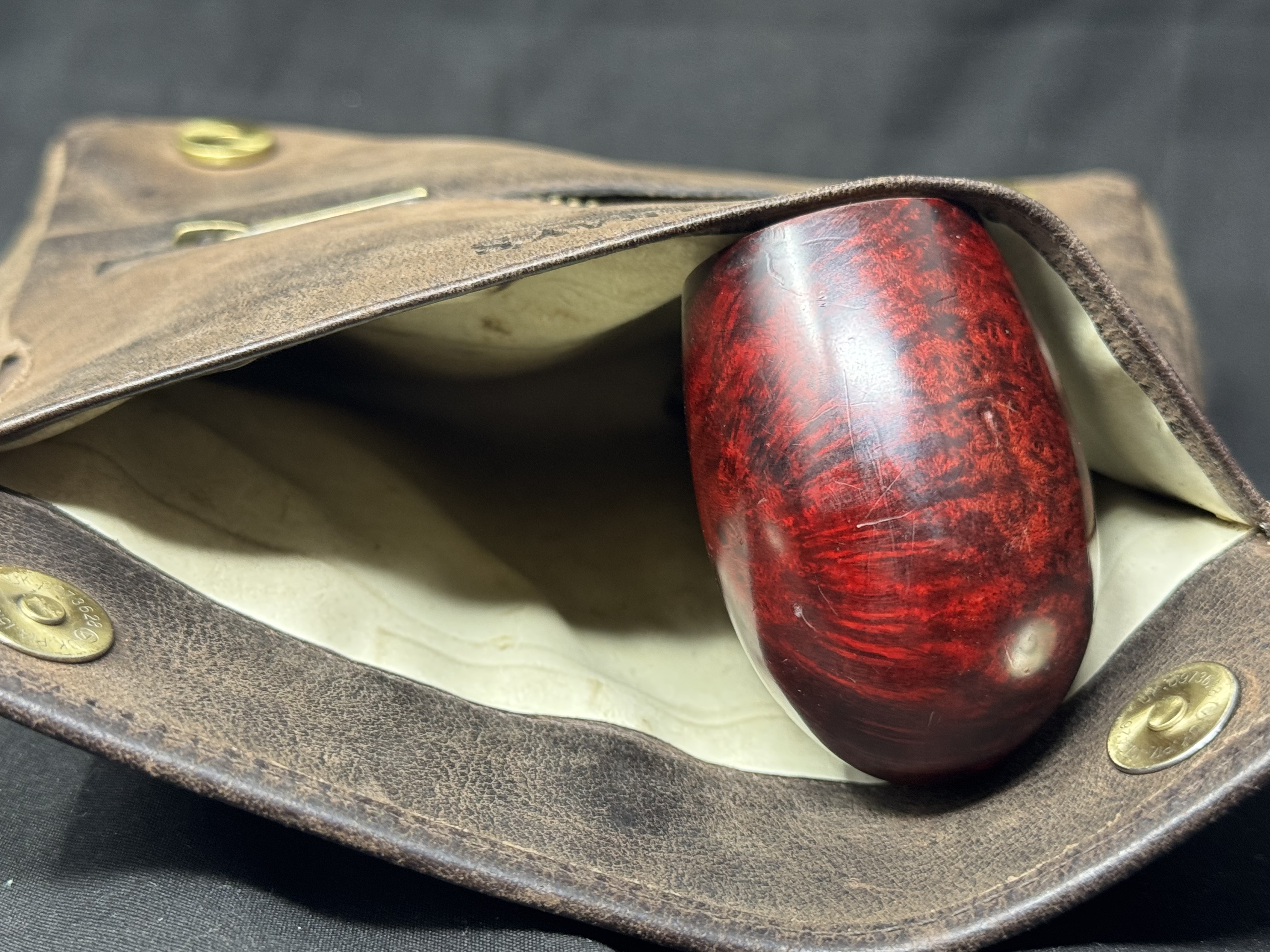 Rattray's Leather Pipe Bag Estate Tobacco Organizer 1-Pipe Compact Kit 7