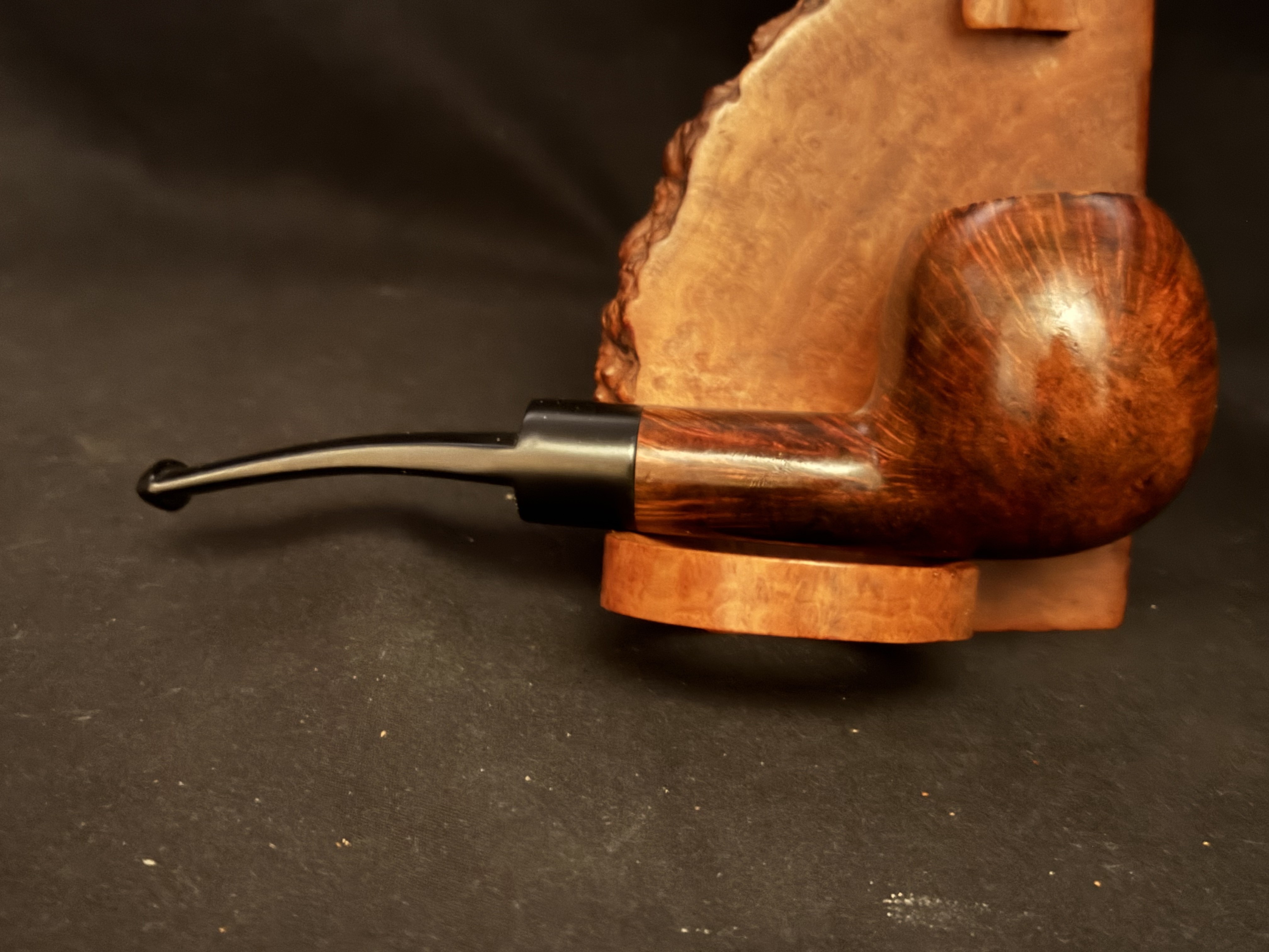 Real Briar Smooth Apple Briar Pipe 9mm Filter Vulcanite Saddle Stem Estate 4