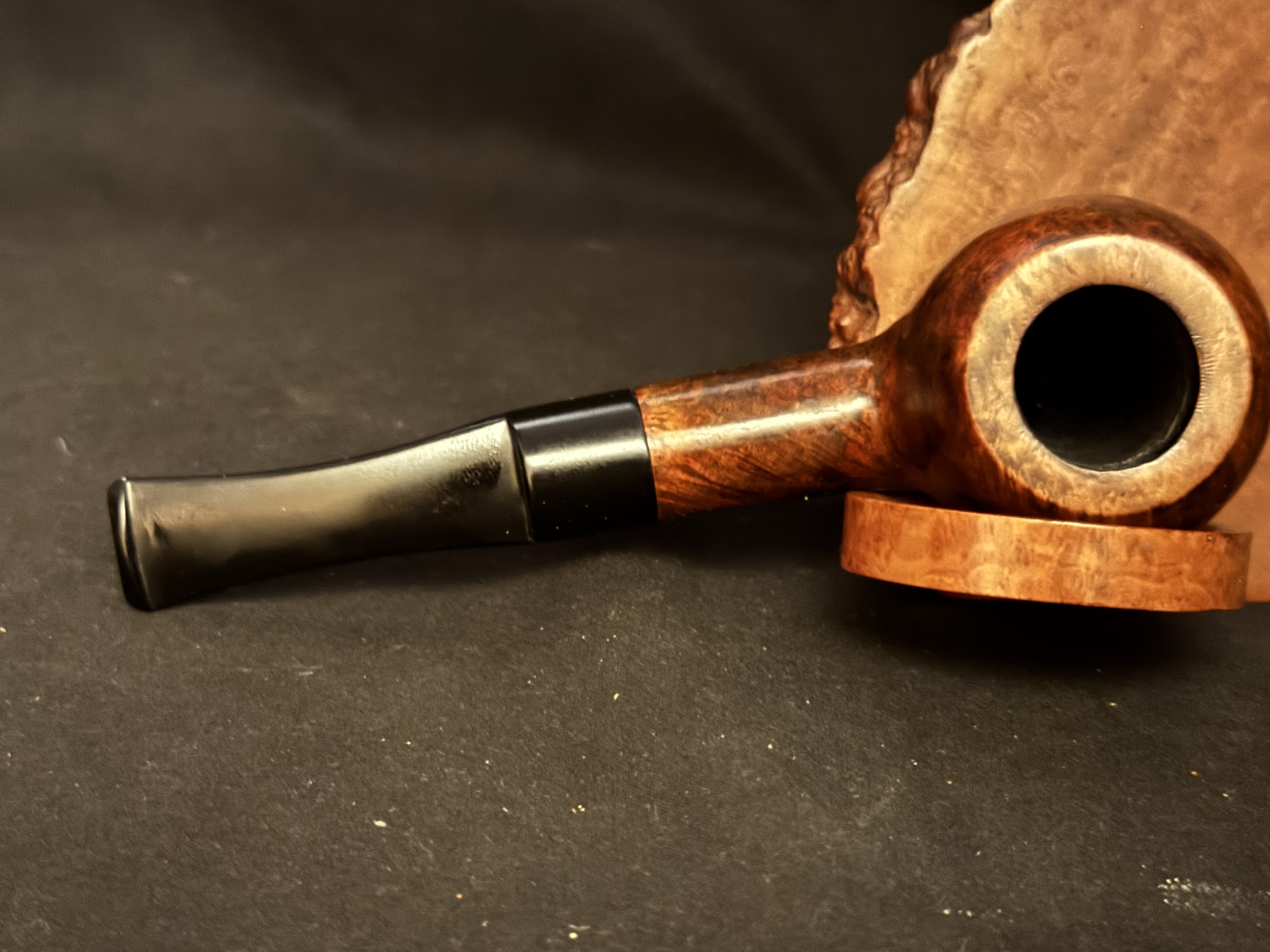 Real Briar Smooth Apple Briar Pipe 9mm Filter Vulcanite Saddle Stem Estate 5