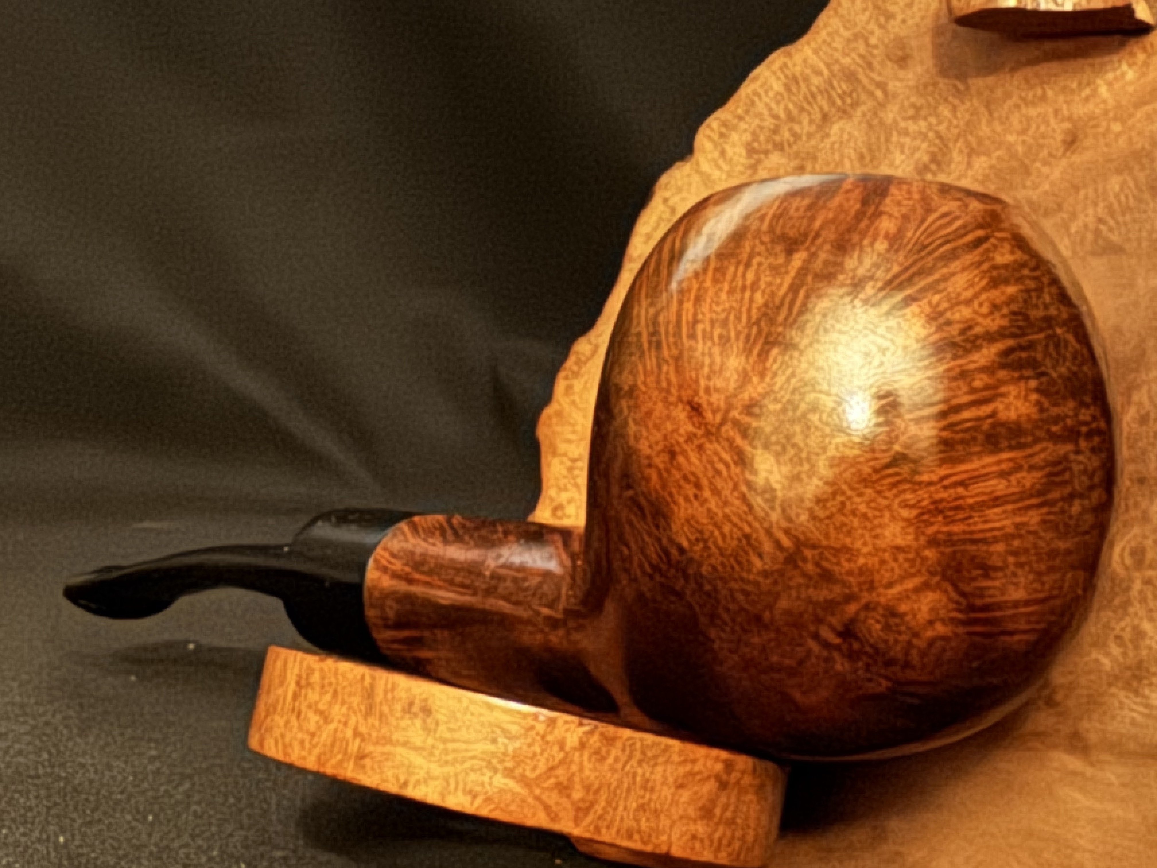 Real Briar Smooth Apple Briar Pipe 9mm Filter Vulcanite Saddle Stem Estate 6