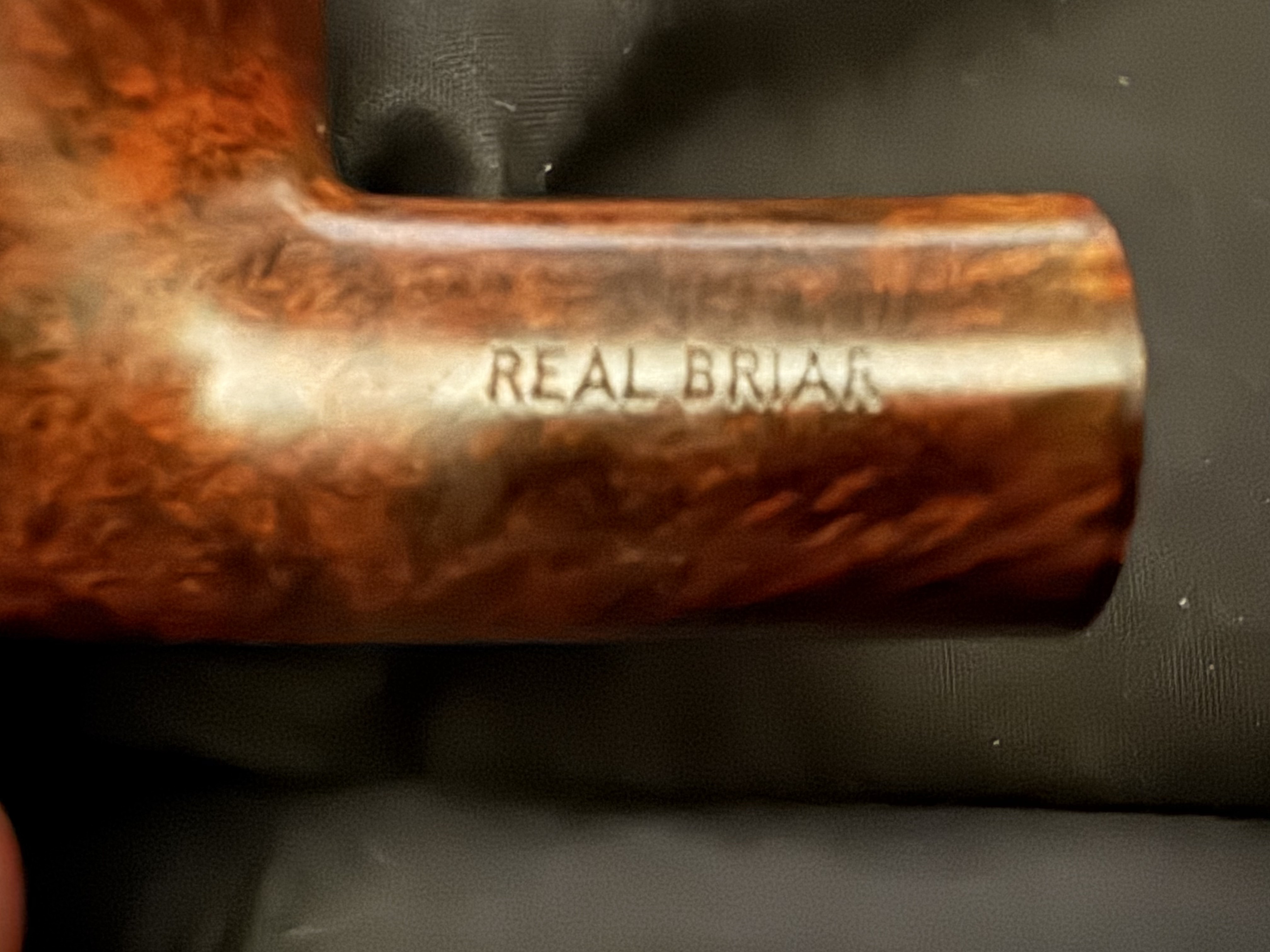 Real Briar Smooth Apple Briar Pipe 9mm Filter Vulcanite Saddle Stem Estate 10