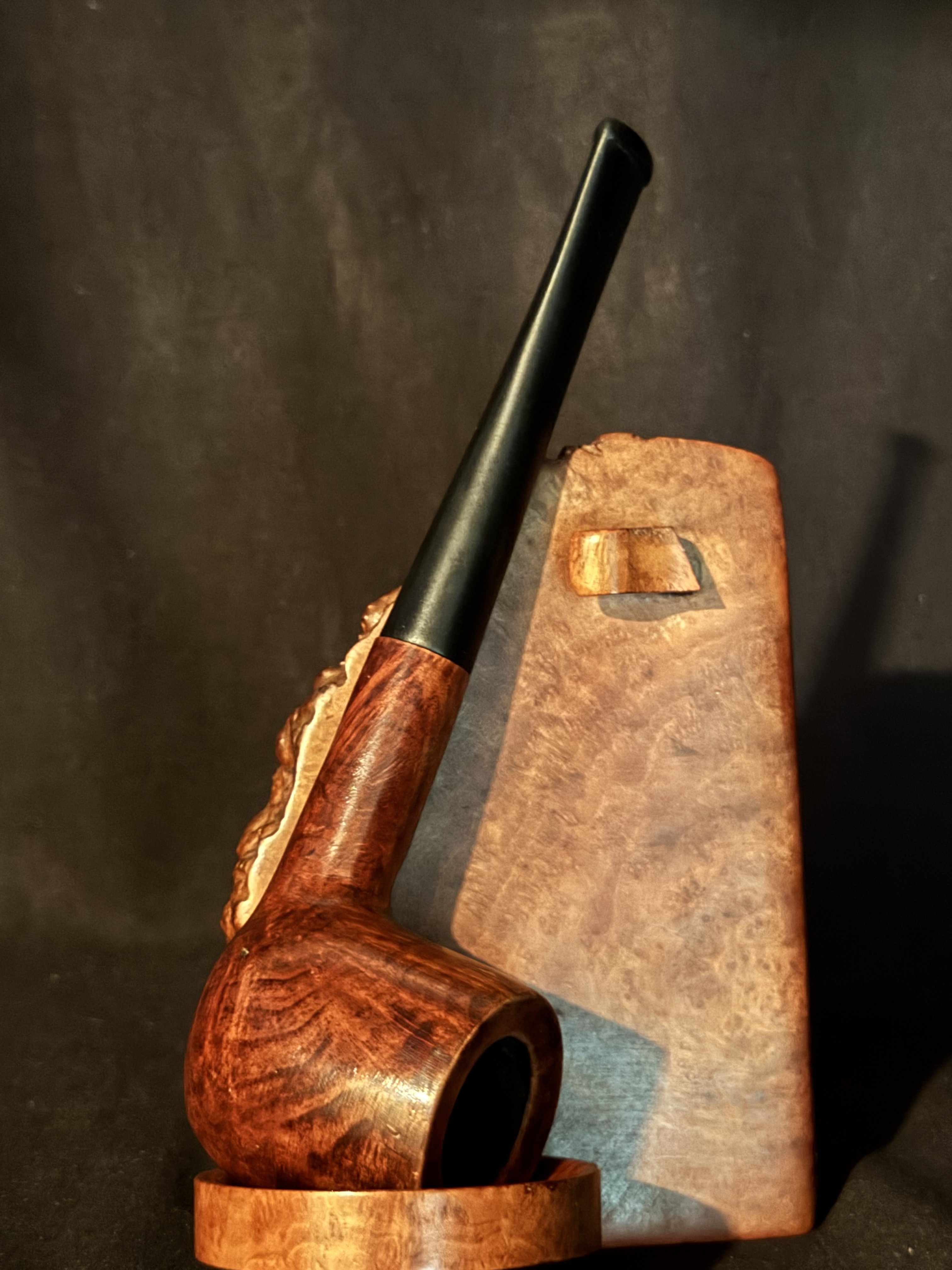 Real Briar Smooth Straight Pot Pipe - Vulcanite Tapered Fishtail Stem - Estate Pipe 2