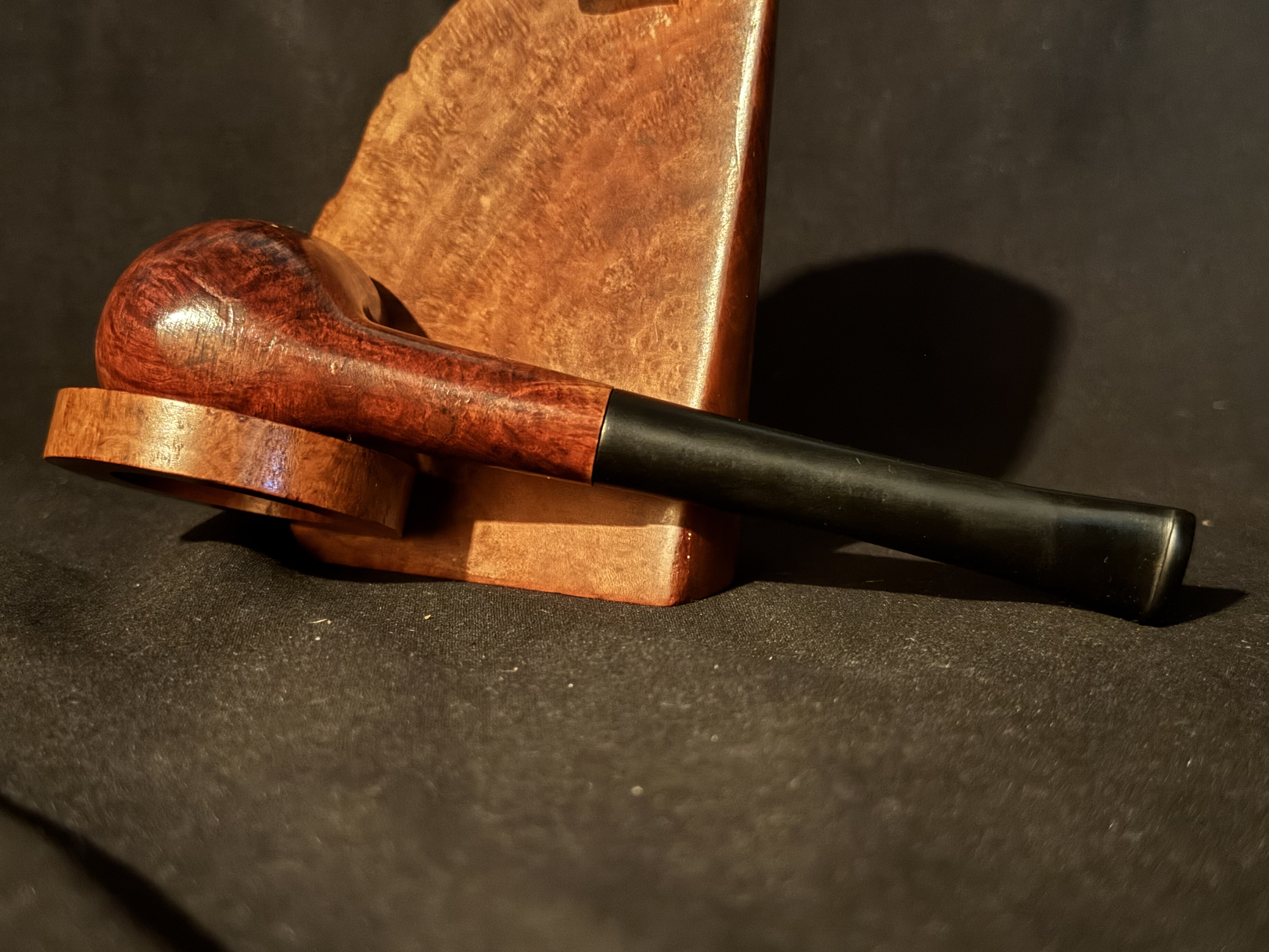 Real Briar Smooth Straight Pot Pipe - Vulcanite Tapered Fishtail Stem - Estate Pipe 5