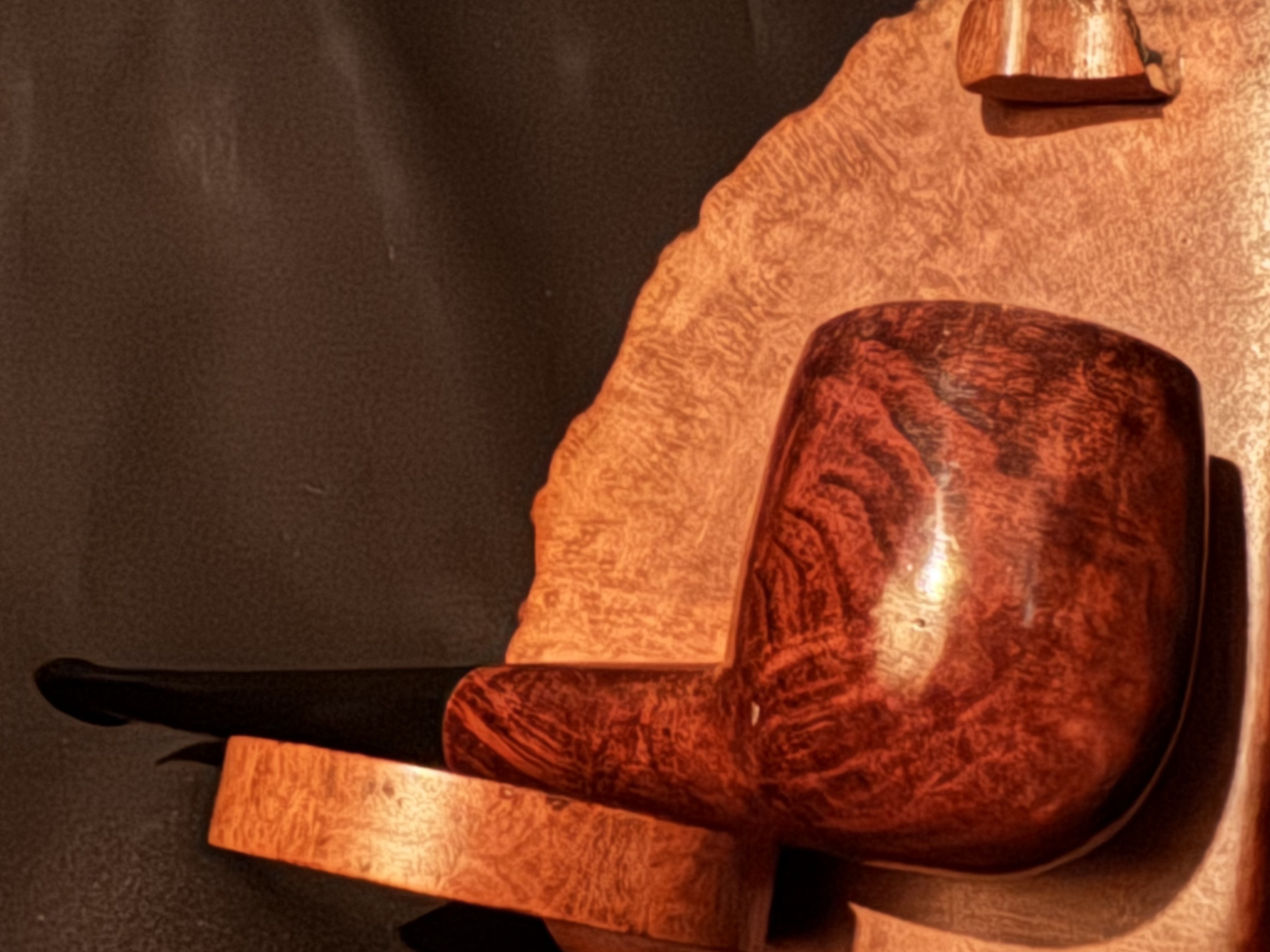 Real Briar Smooth Straight Pot Pipe - Vulcanite Tapered Fishtail Stem - Estate Pipe 6