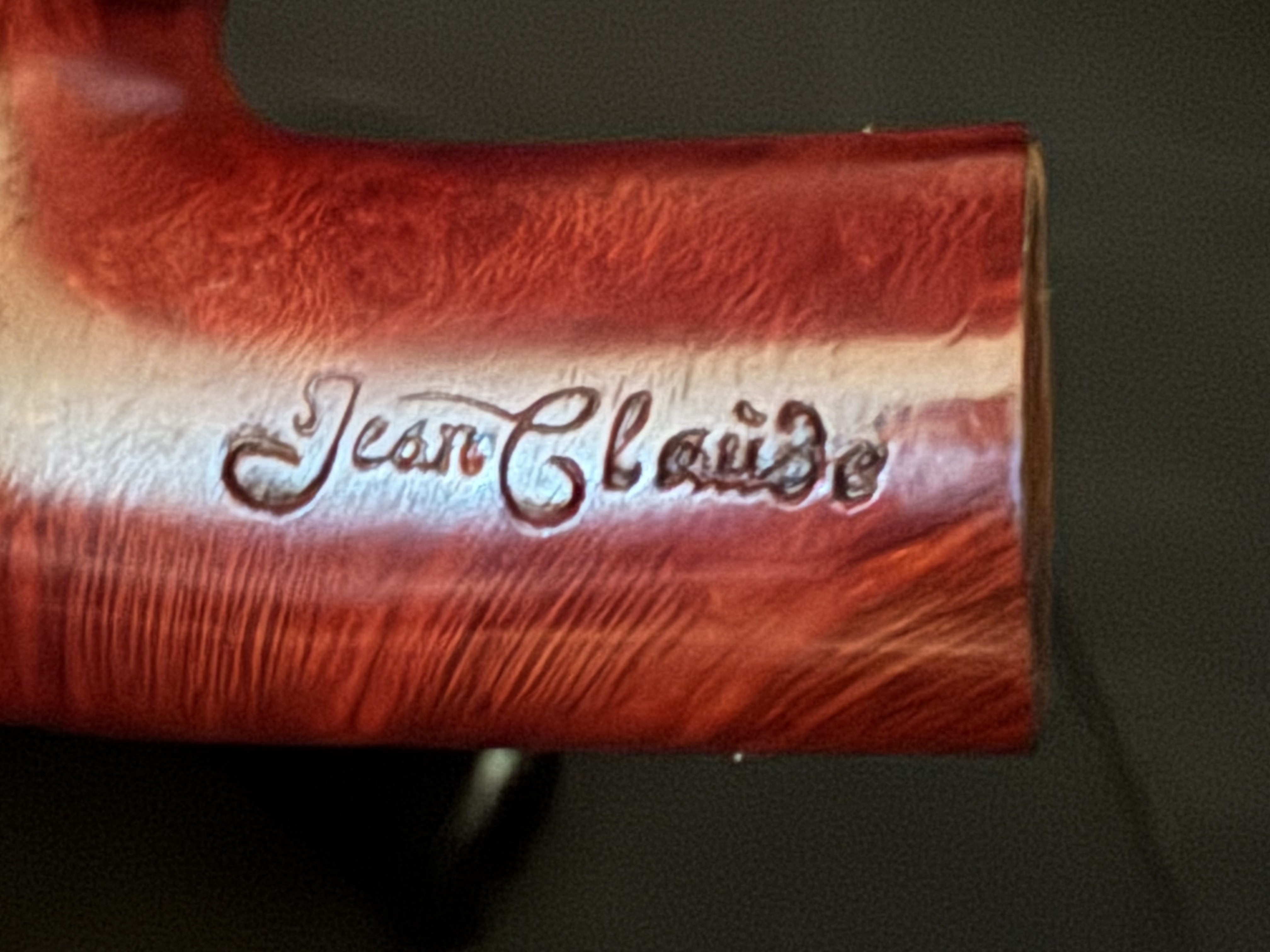 Jean Claude 293 Smooth Bent Apple Estate Pipe - Vulcanite Saddle Stem, 9mm Filter, Fishtail Bit 3