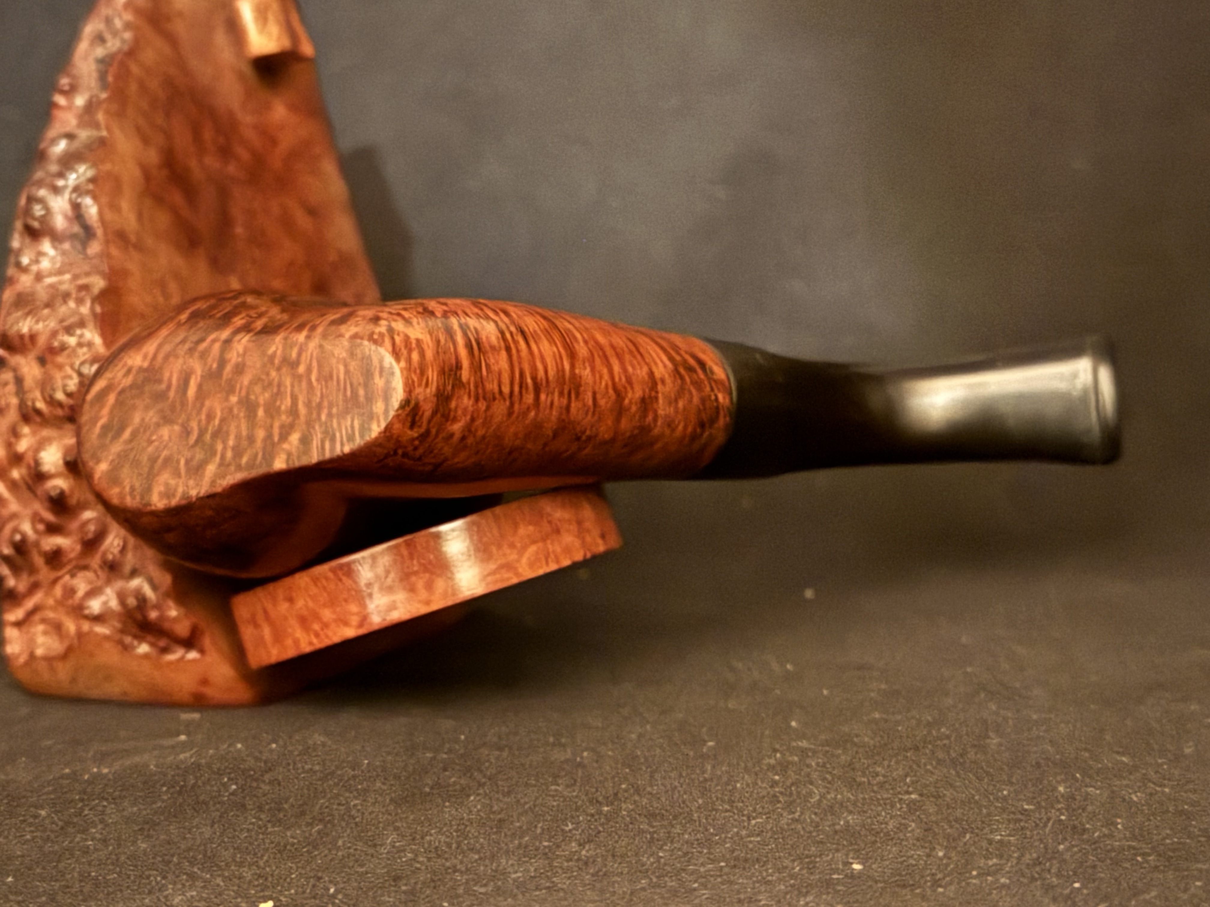 Raganella Milano B 36 Italia Smooth Full Bent Oom Paul Cylinder Estate Pipe, Vulcanite Saddle Stem 6