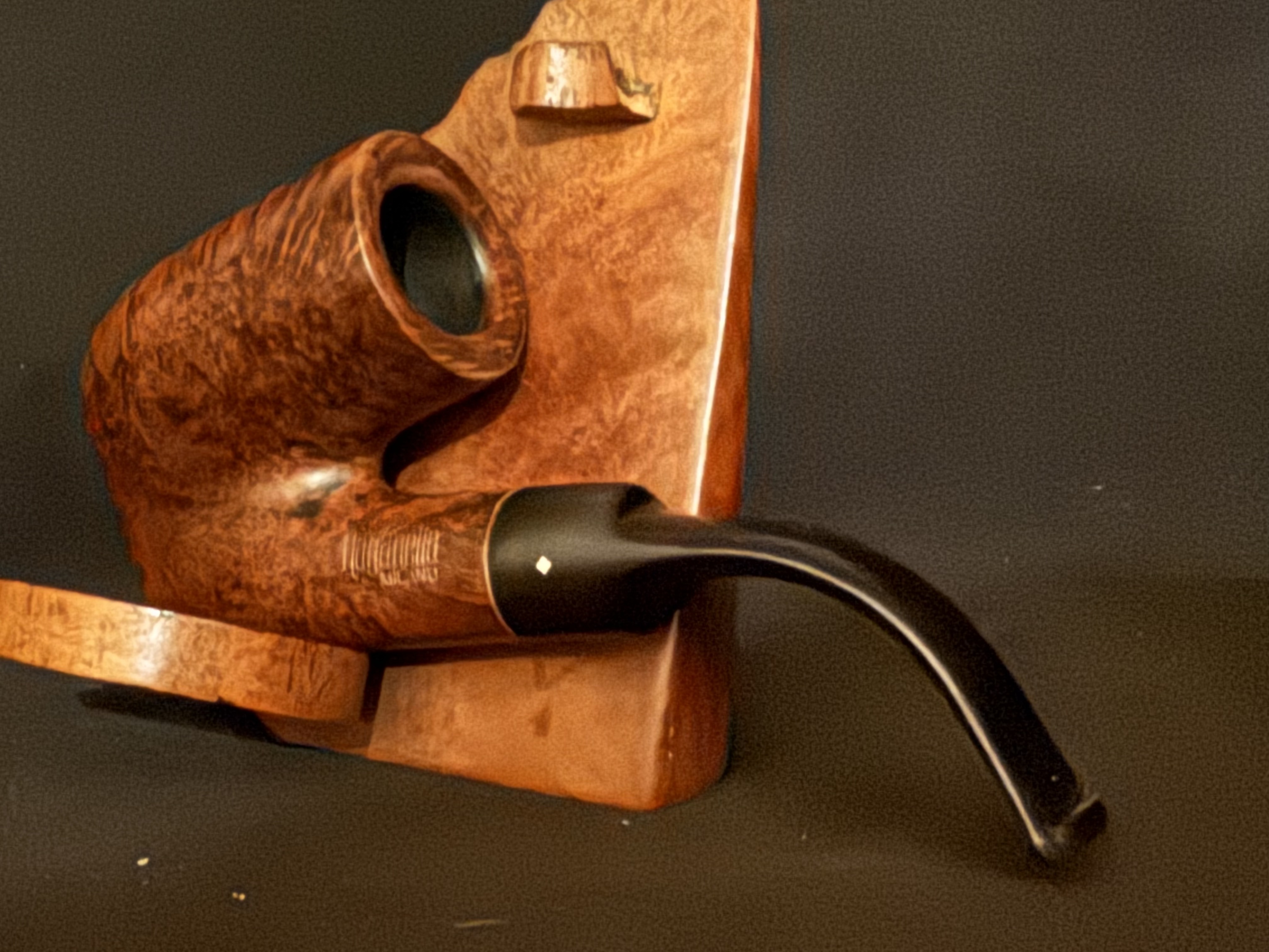 Raganella Milano B 36 Italia Smooth Full Bent Oom Paul Cylinder Estate Pipe, Vulcanite Saddle Stem 9