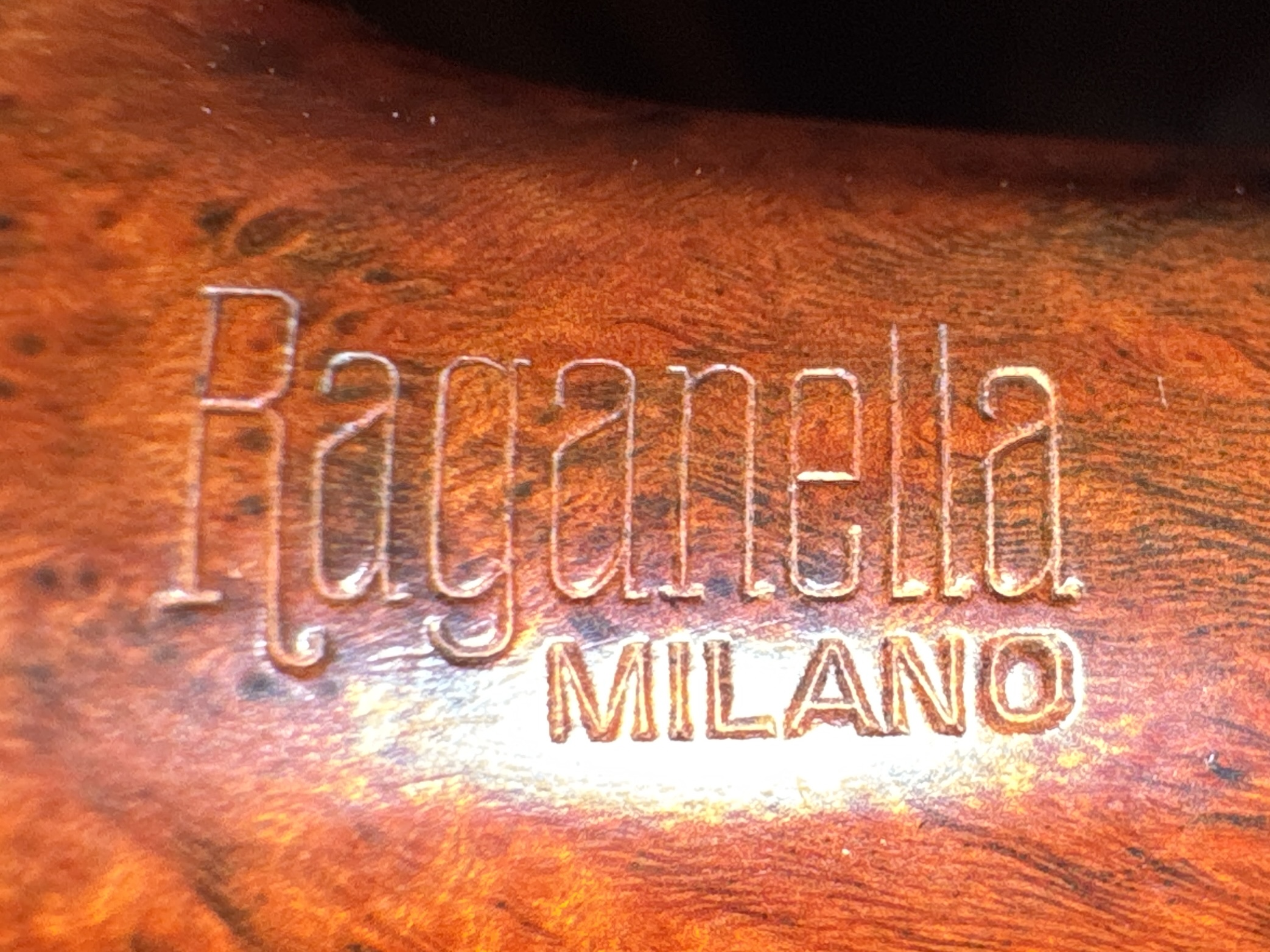 Raganella Milano B 36 Italia Smooth Full Bent Oom Paul Cylinder Estate Pipe, Vulcanite Saddle Stem 11