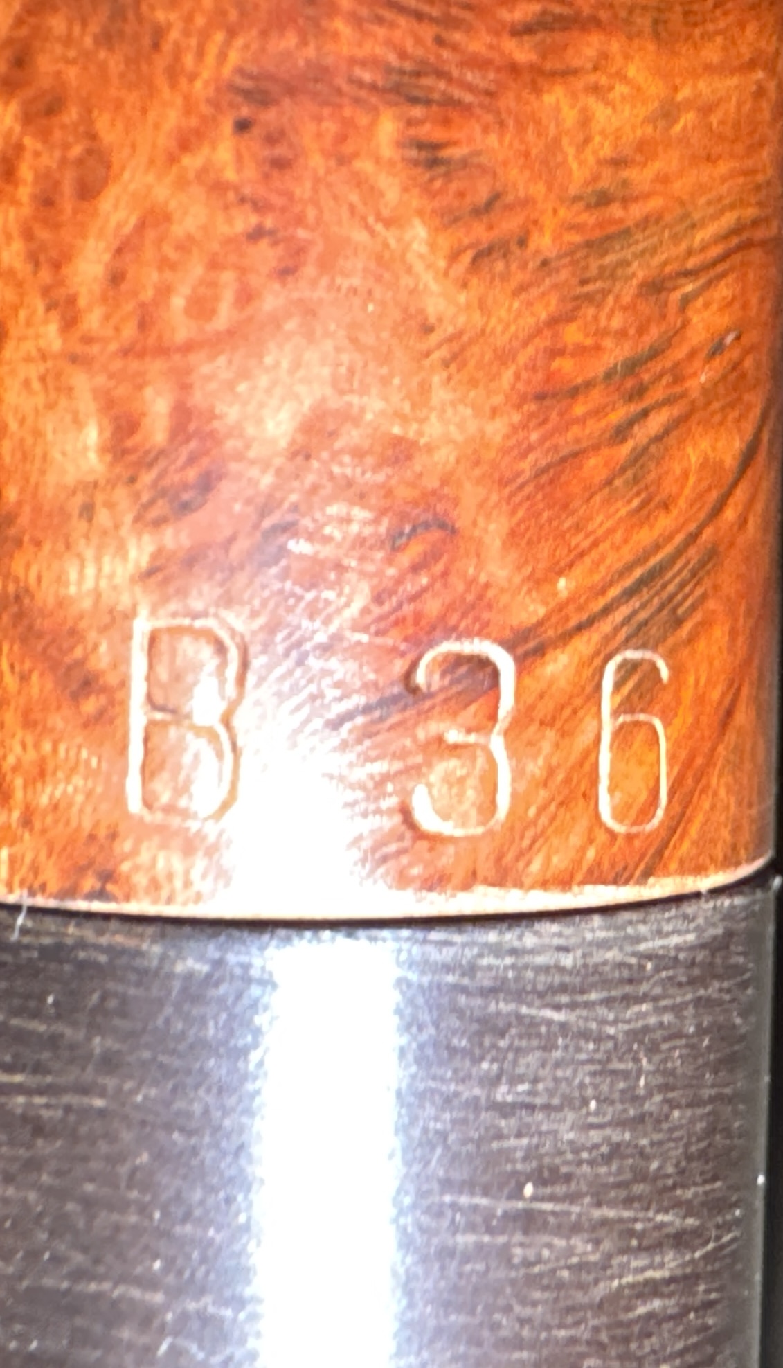 Raganella Milano B 36 Italia Smooth Full Bent Oom Paul Cylinder Estate Pipe, Vulcanite Saddle Stem 12