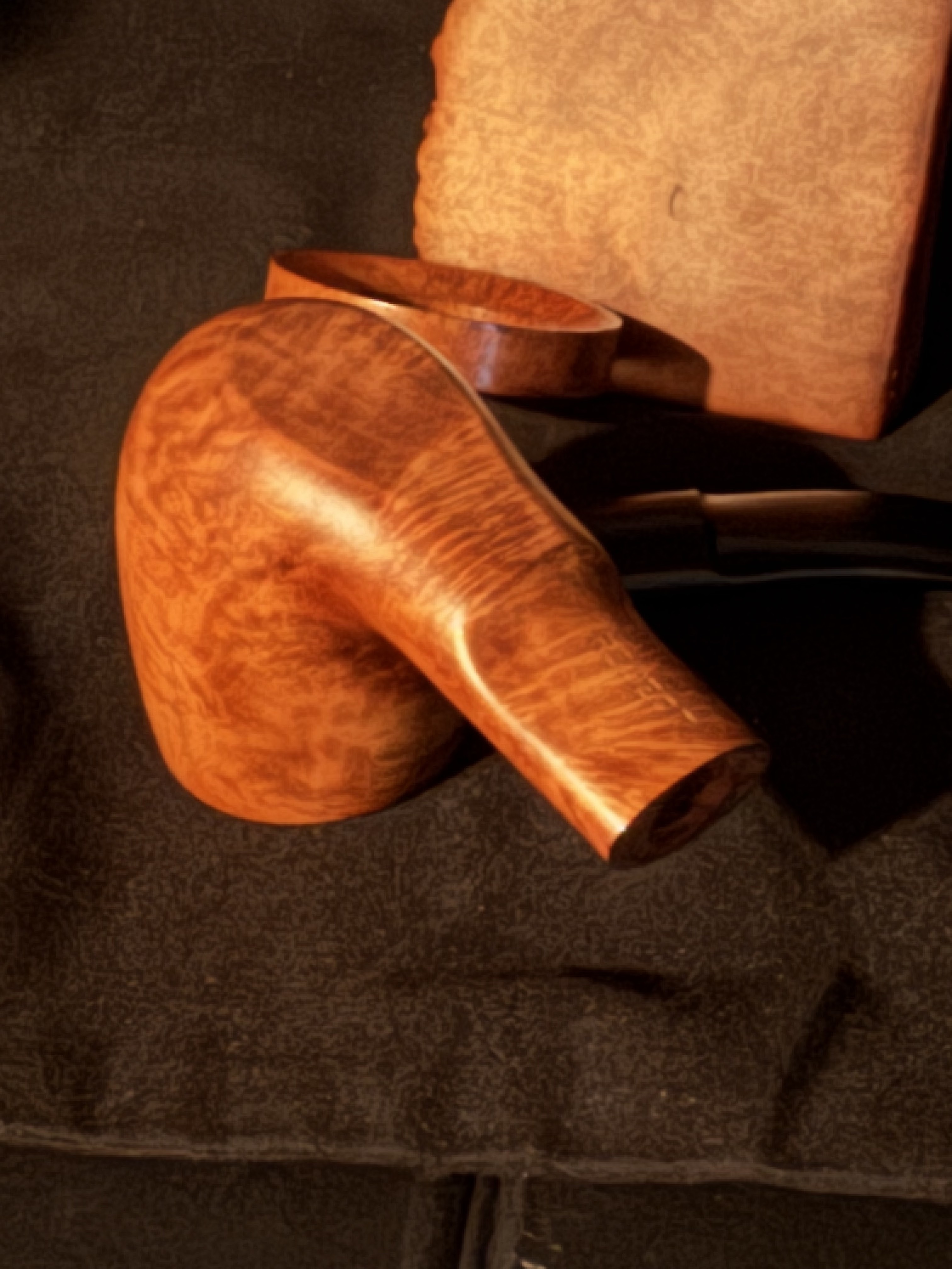 Reject Stamp Smooth Straight Billiard Sitter, Oval Shank, Vulcanite Saddle Fishtail Stem, Estate Pipe 8