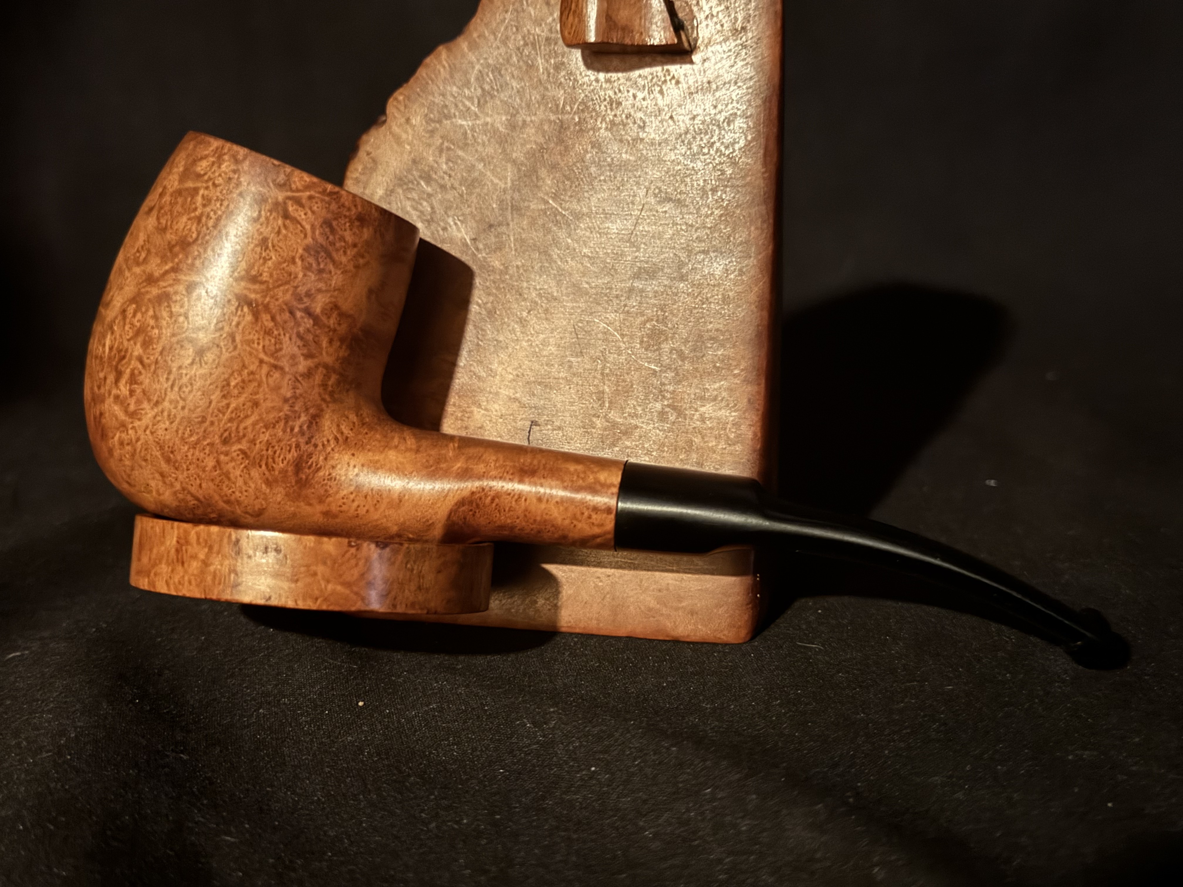 Reject Stamp Smooth Straight Billiard Sitter, Oval Shank, Vulcanite Saddle Fishtail Stem, Estate Pipe 3