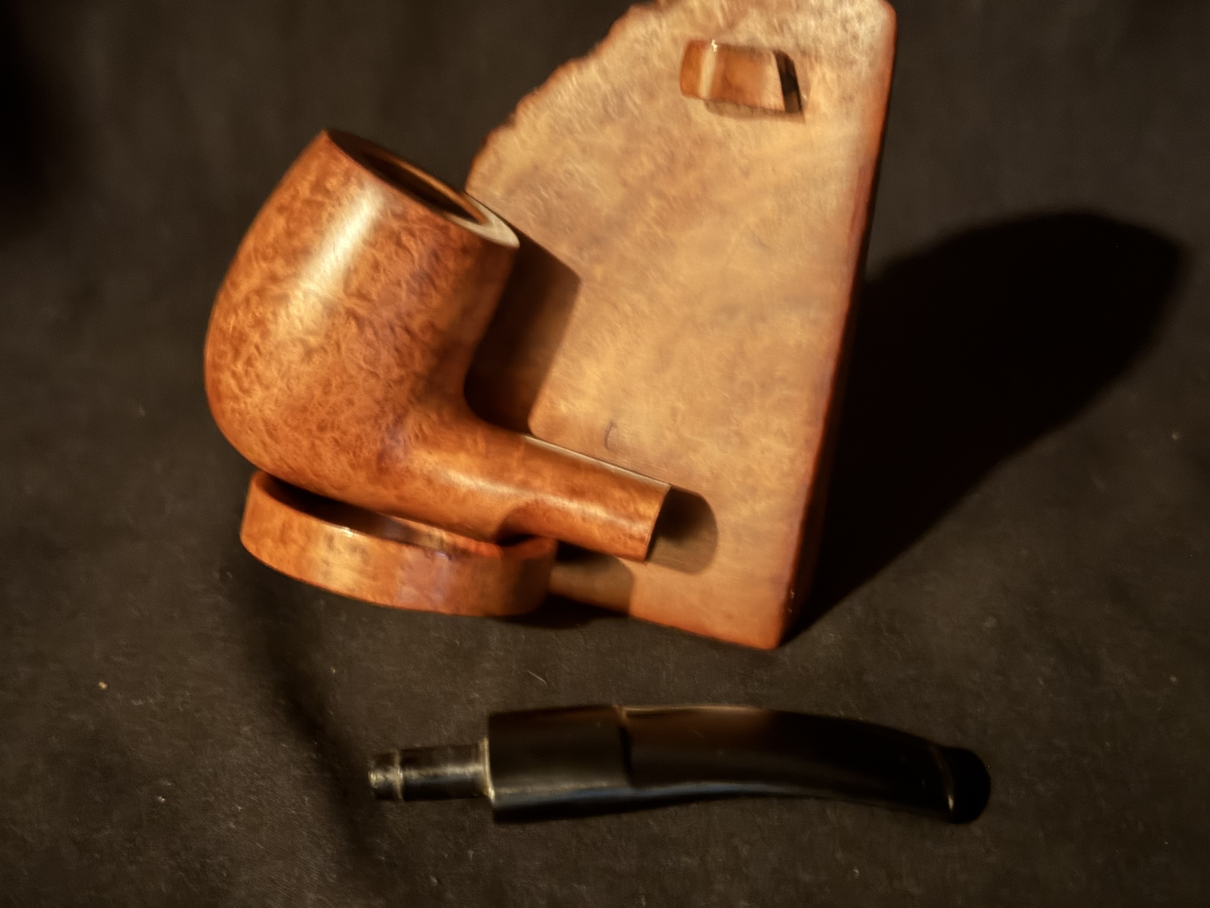 Reject Stamp Smooth Straight Billiard Sitter, Oval Shank, Vulcanite Saddle Fishtail Stem, Estate Pipe 7