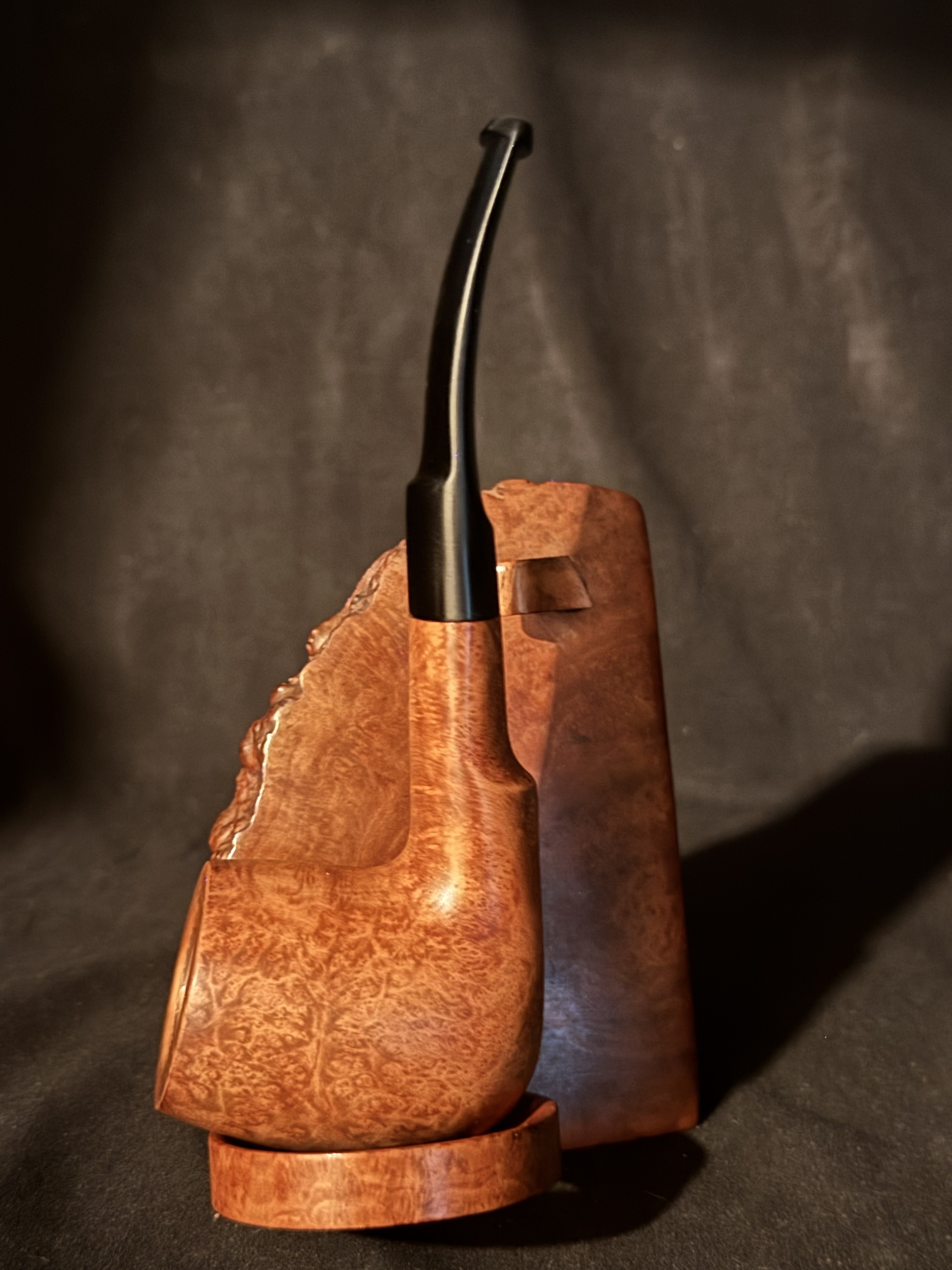 Reject Stamp Smooth Straight Billiard Sitter, Oval Shank, Vulcanite Saddle Fishtail Stem, Estate Pipe
