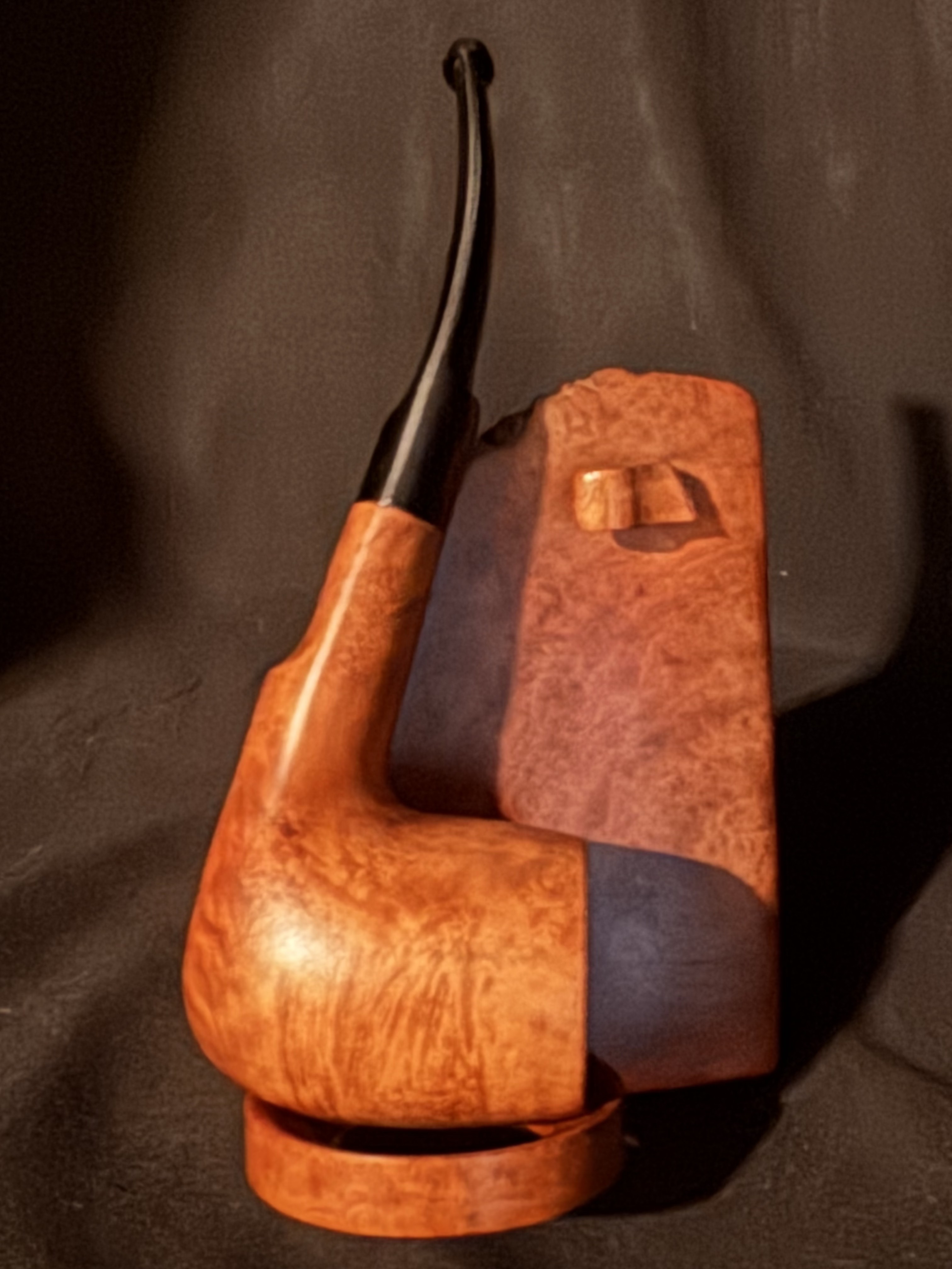 Reject Stamp Smooth Straight Billiard Sitter, Oval Shank, Vulcanite Saddle Fishtail Stem, Estate Pipe 2