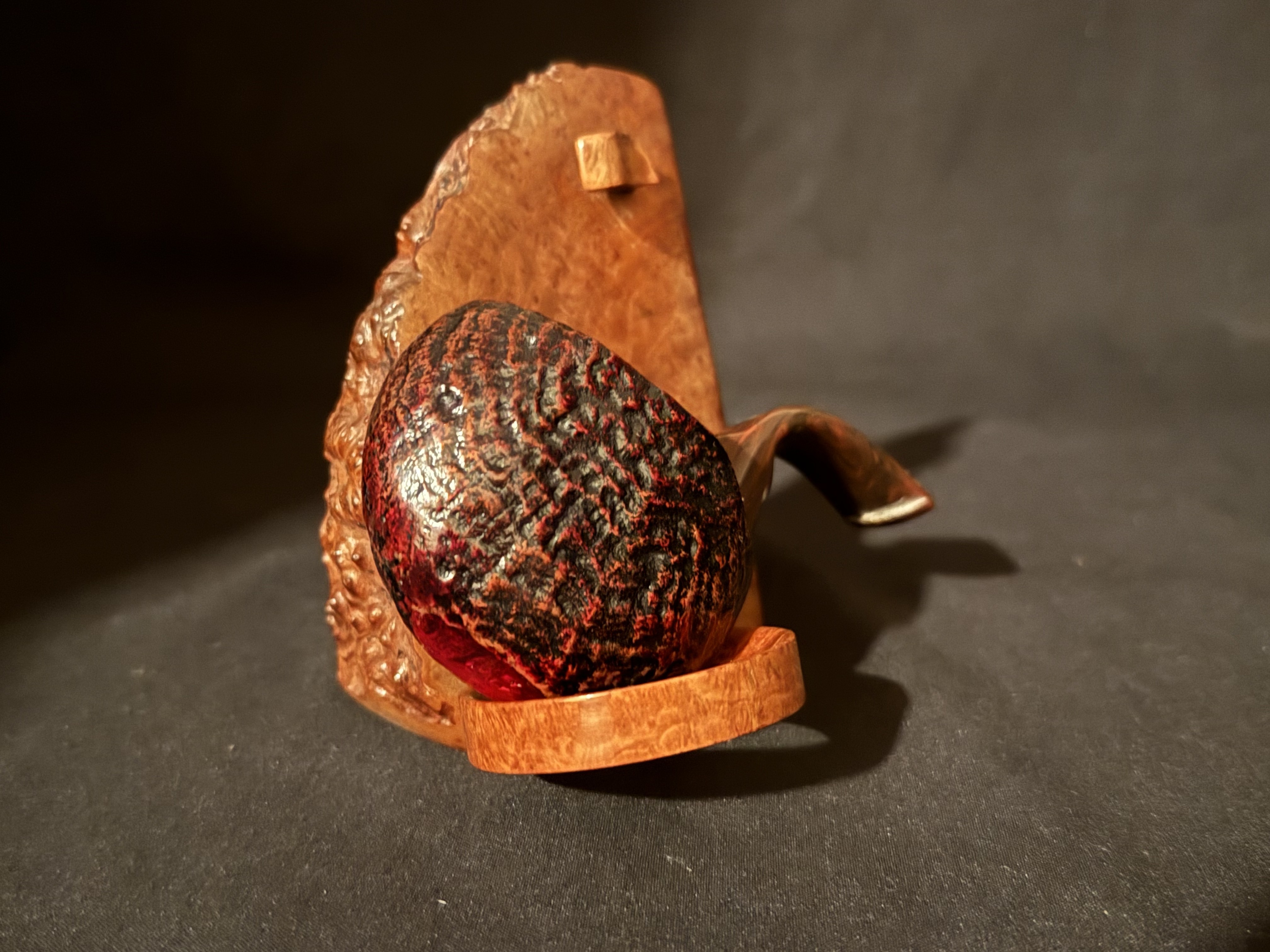 Rolex by Savinelli Pocket Pipe Sandblast Briar Cumberland Stem Estate 8