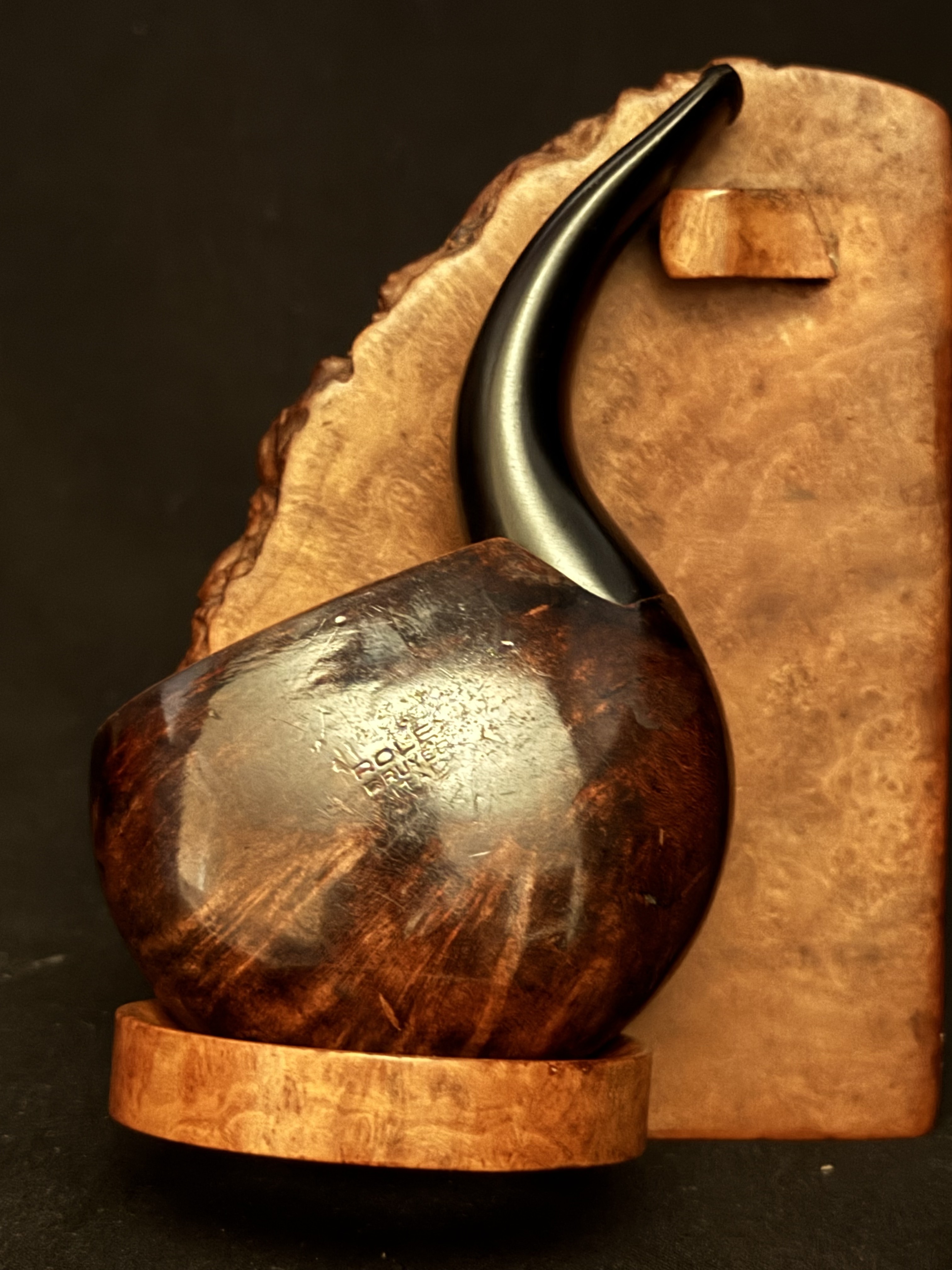 Rolex by Savinelli Pocket Pipe Smooth Briar Vulcanite Estate