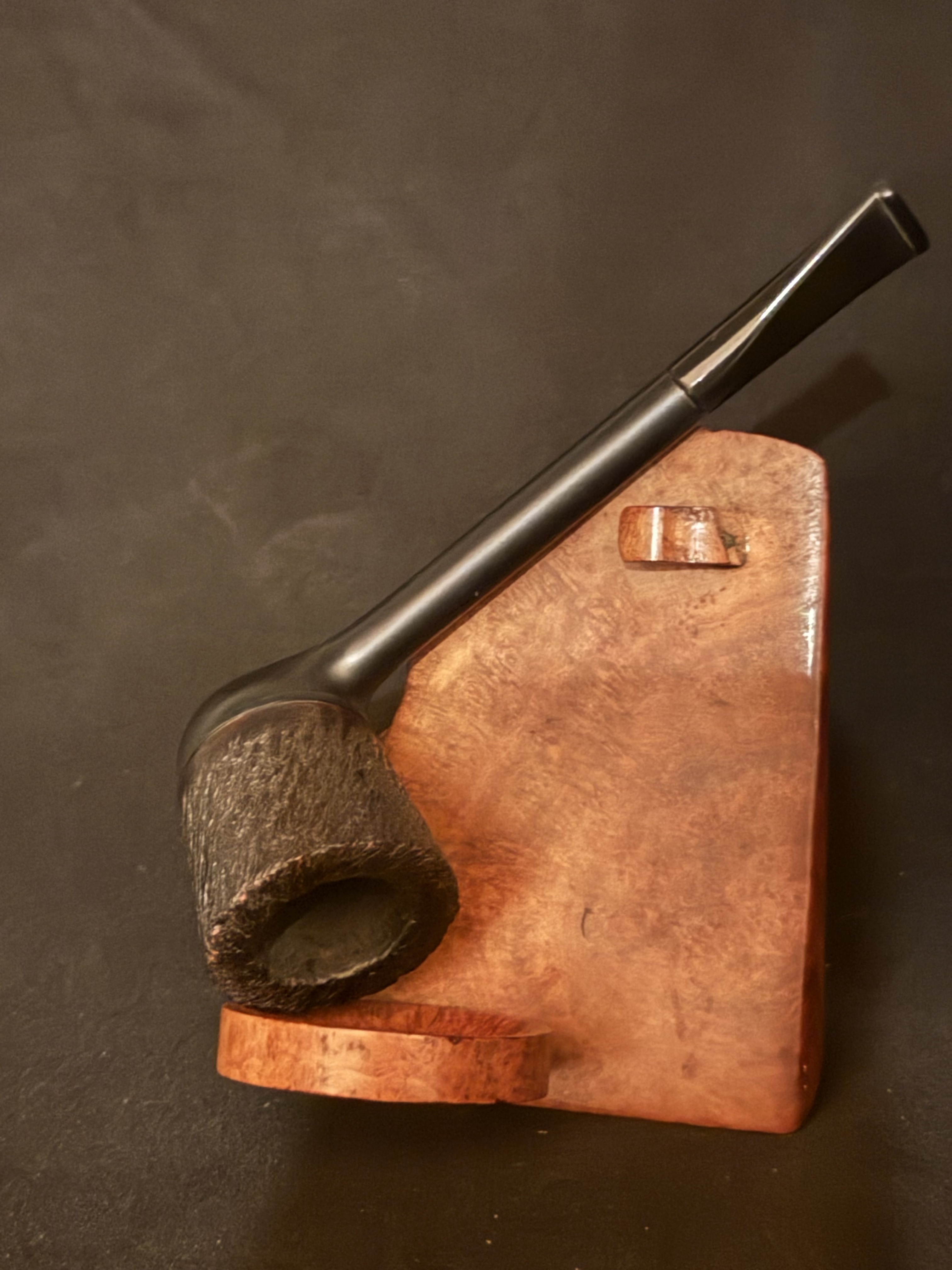 Ronson England Metal Pipe, Removable Rusticated Briar Bowl, Fishtail Mouthpiece