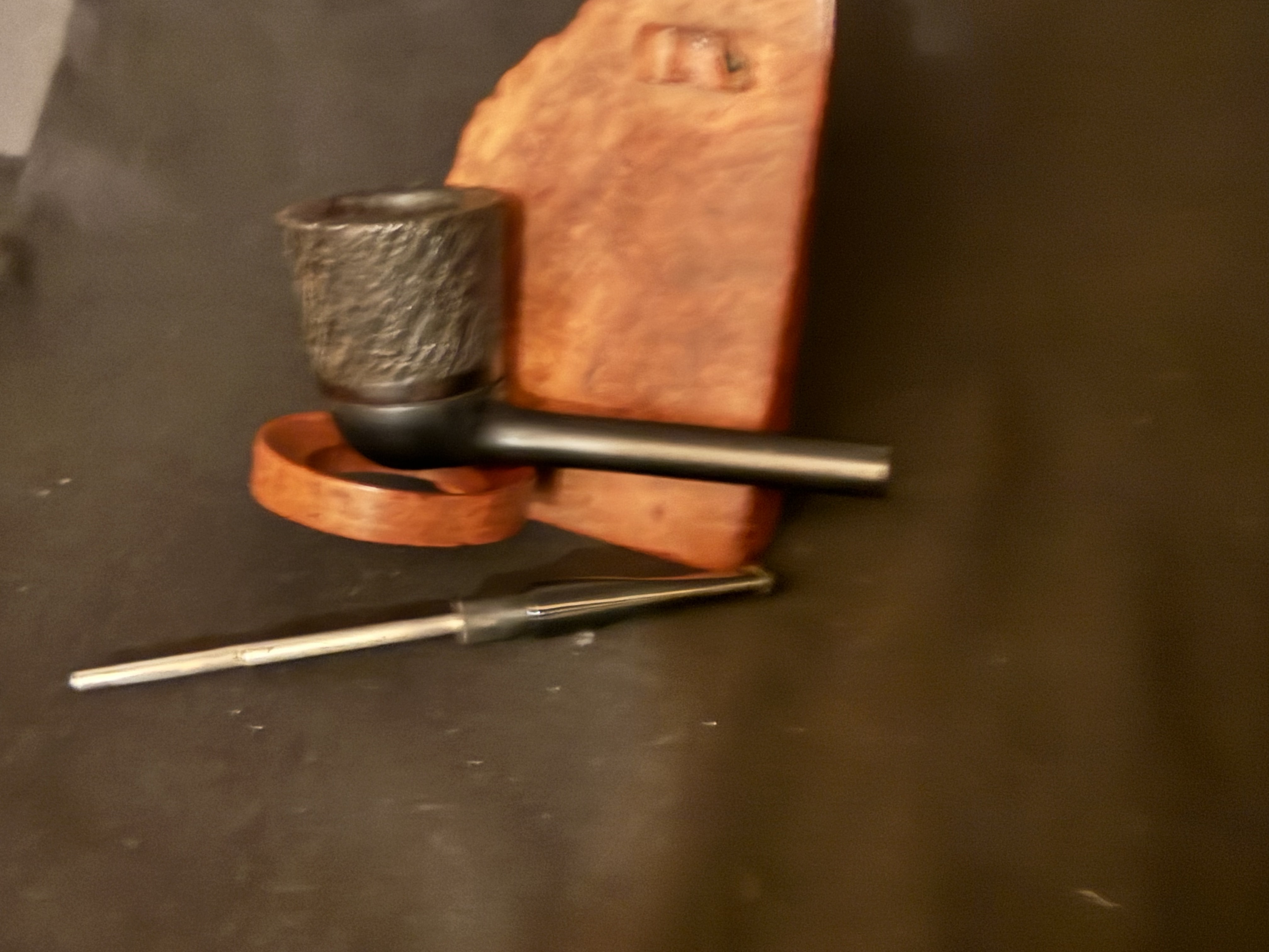 Ronson England Metal Pipe, Removable Rusticated Briar Bowl, Fishtail Mouthpiece 7