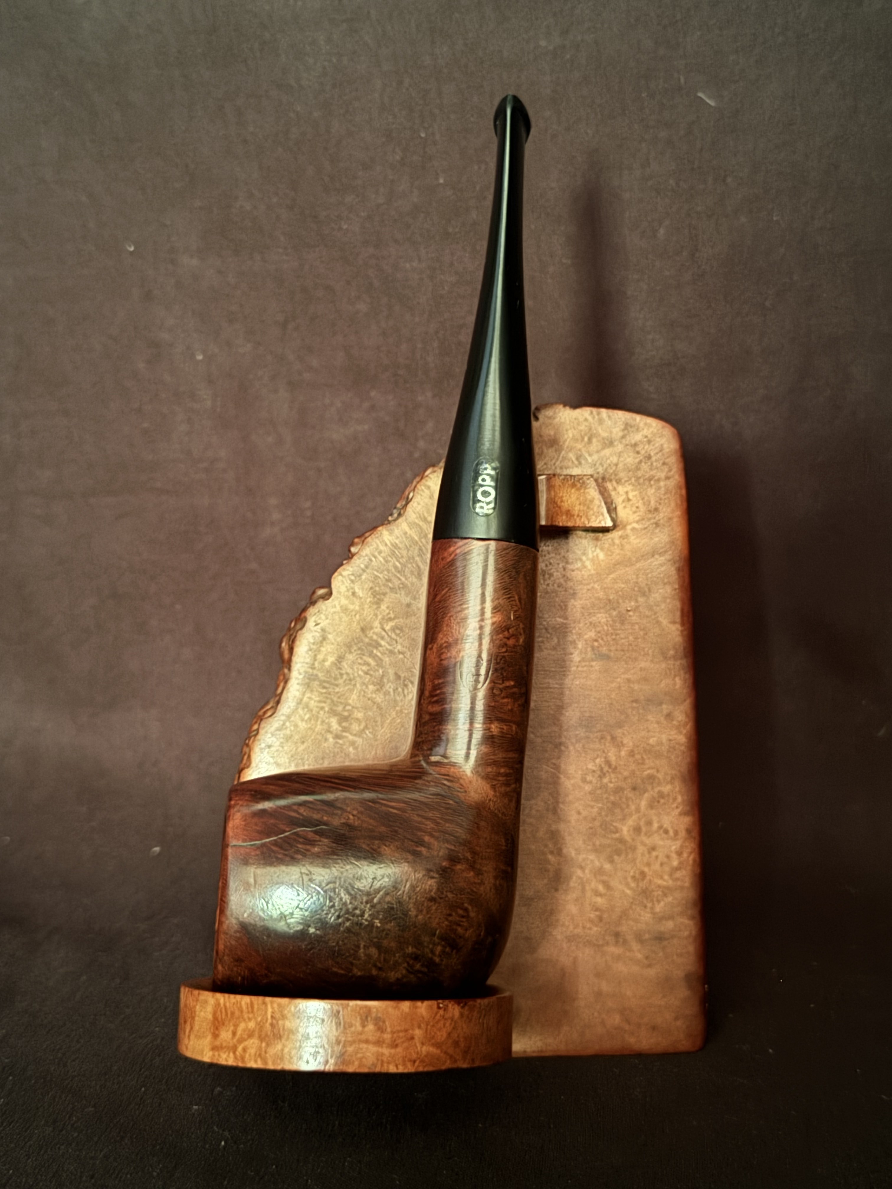 ROPP Classic Shape 141 Smooth Straight Apple Vulcanite Stem 9mm Filter Estate Pipe