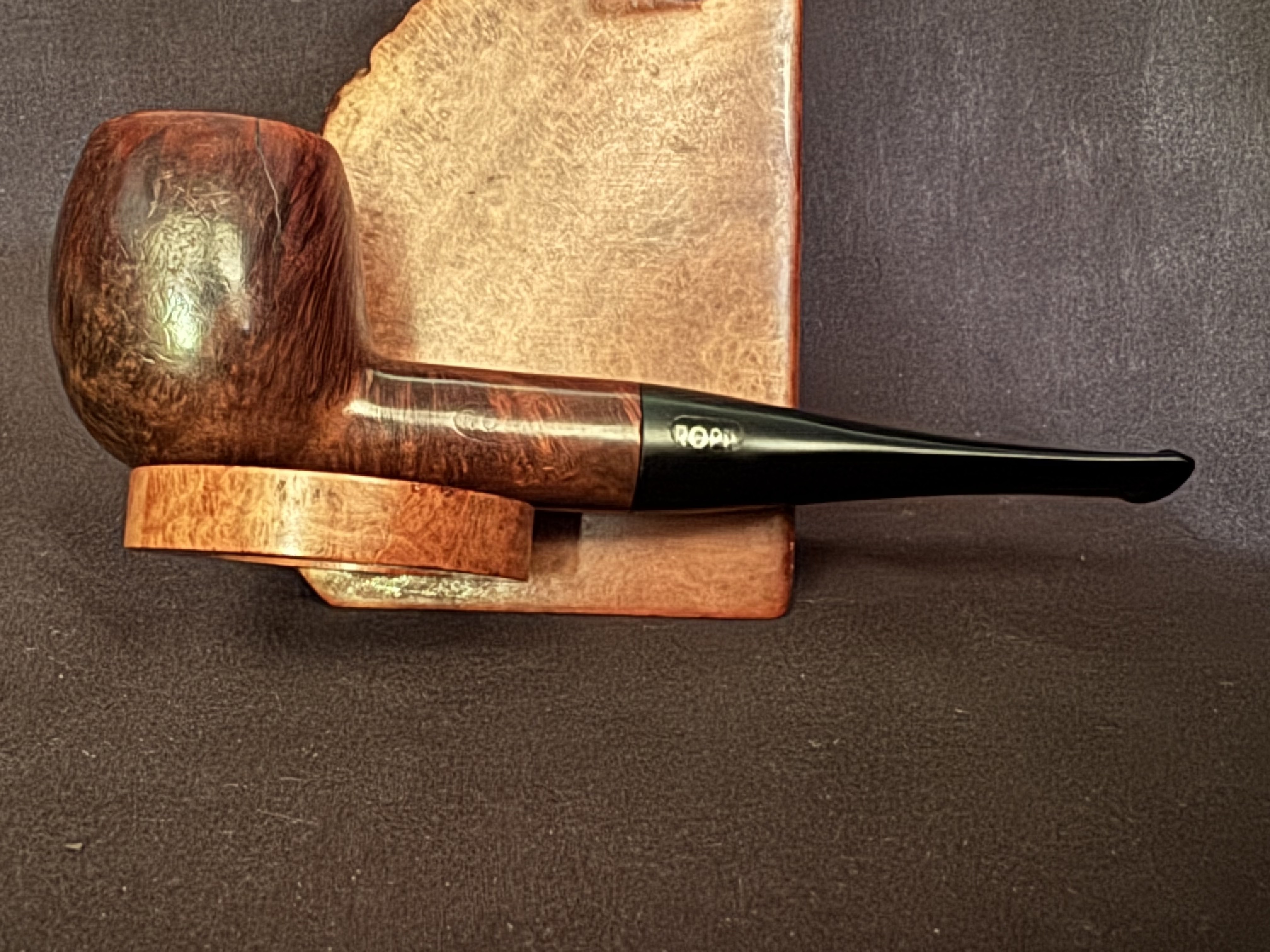 ROPP Classic Shape 141 Smooth Straight Apple Vulcanite Stem 9mm Filter Estate Pipe 3
