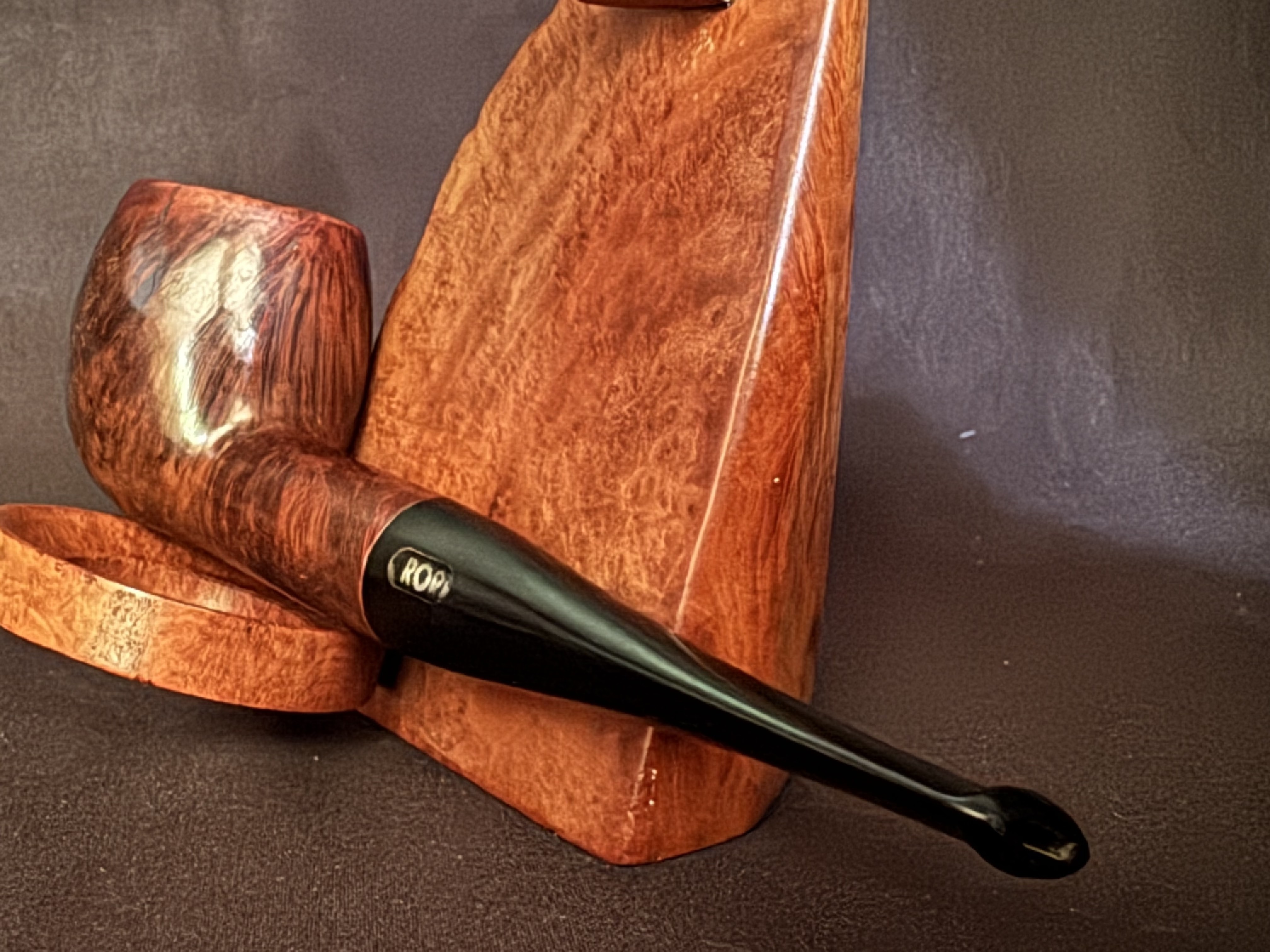 ROPP Classic Shape 141 Smooth Straight Apple Vulcanite Stem 9mm Filter Estate Pipe 9