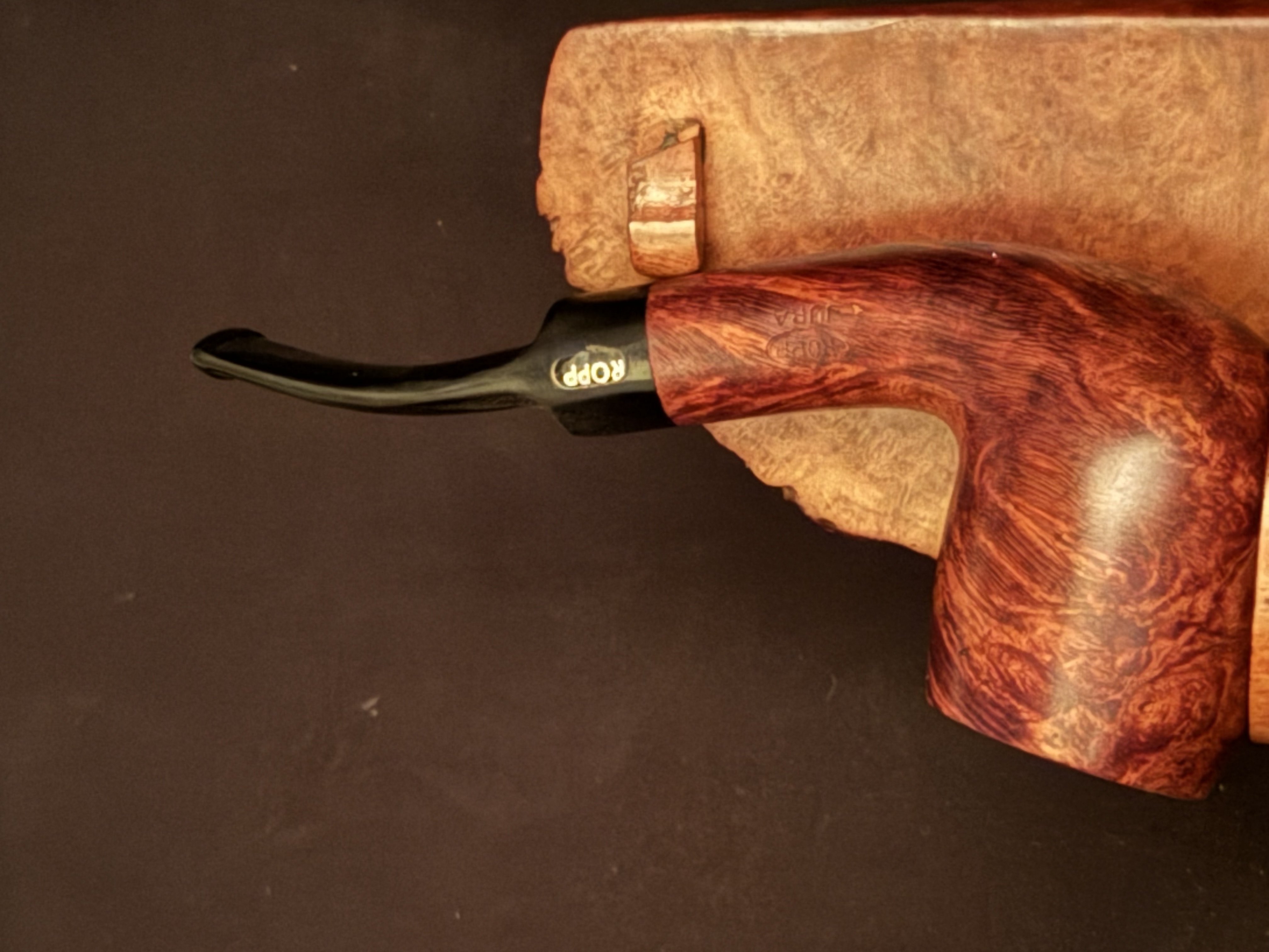 Ropp Jura ps 102 Bent Large Billiard Vulcanite Estate Pipe