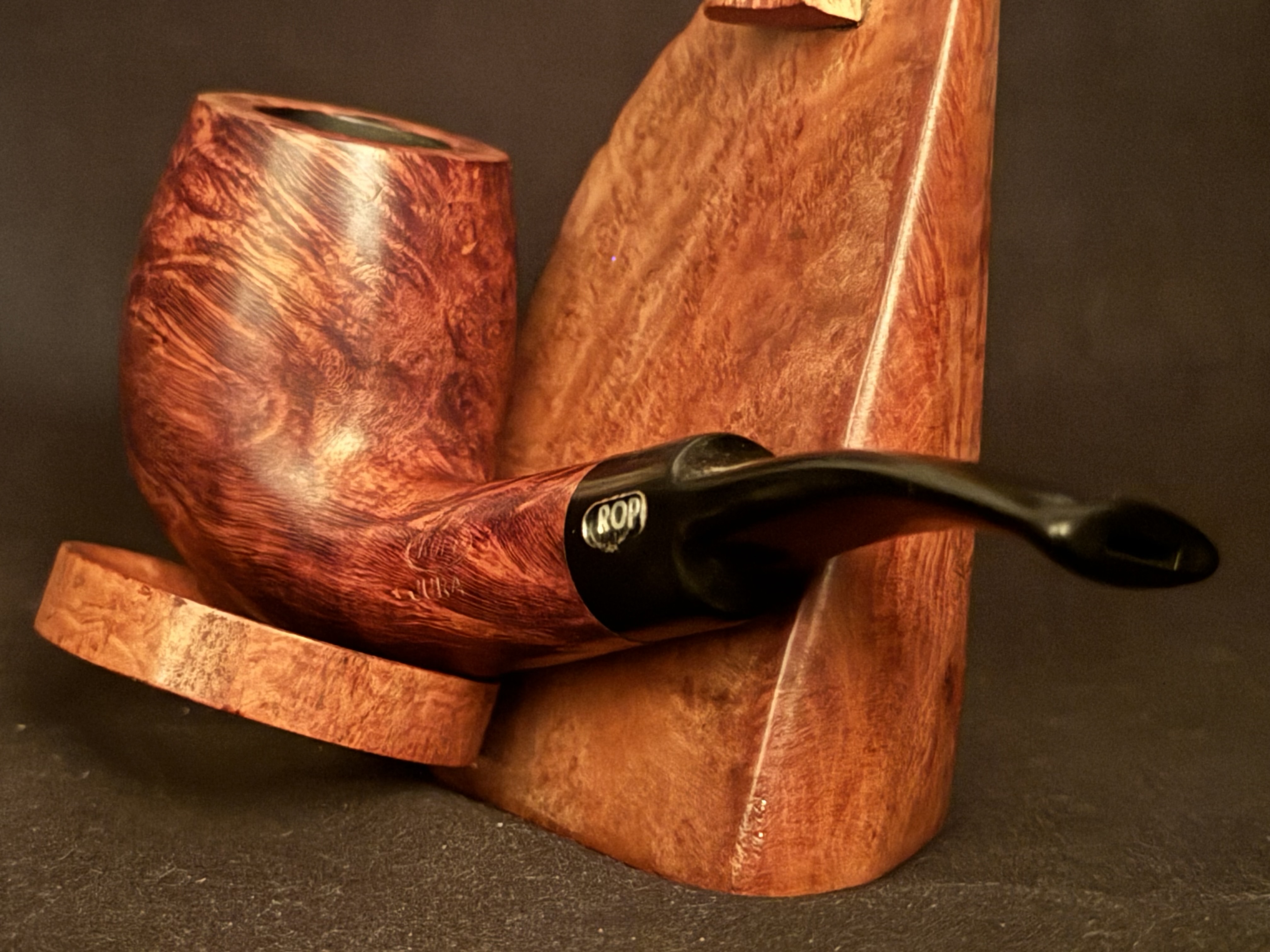 Ropp Jura ps 102 Bent Large Billiard Vulcanite Estate Pipe 8